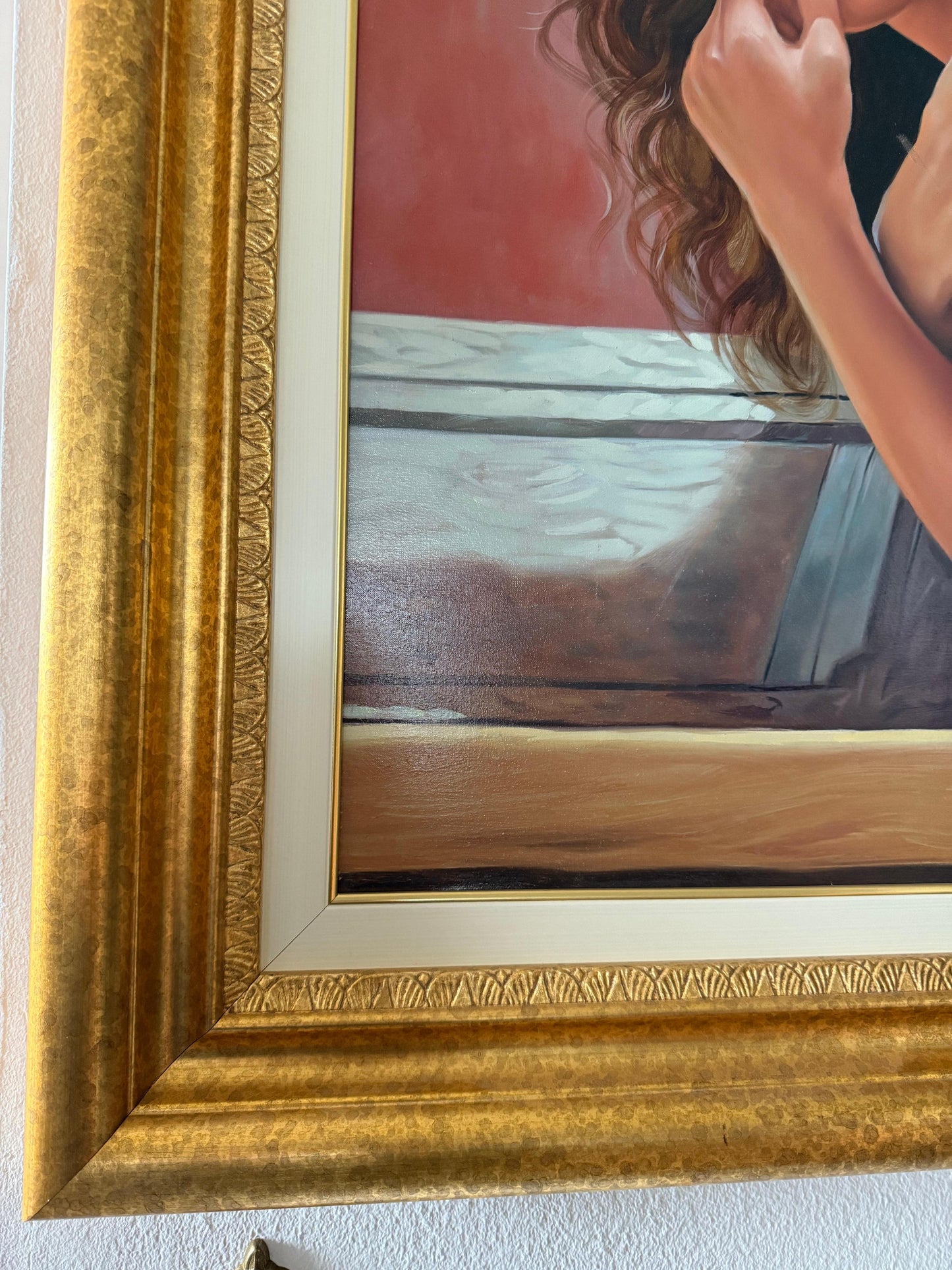 Quadro beautiful nude donna olio su tela firmato