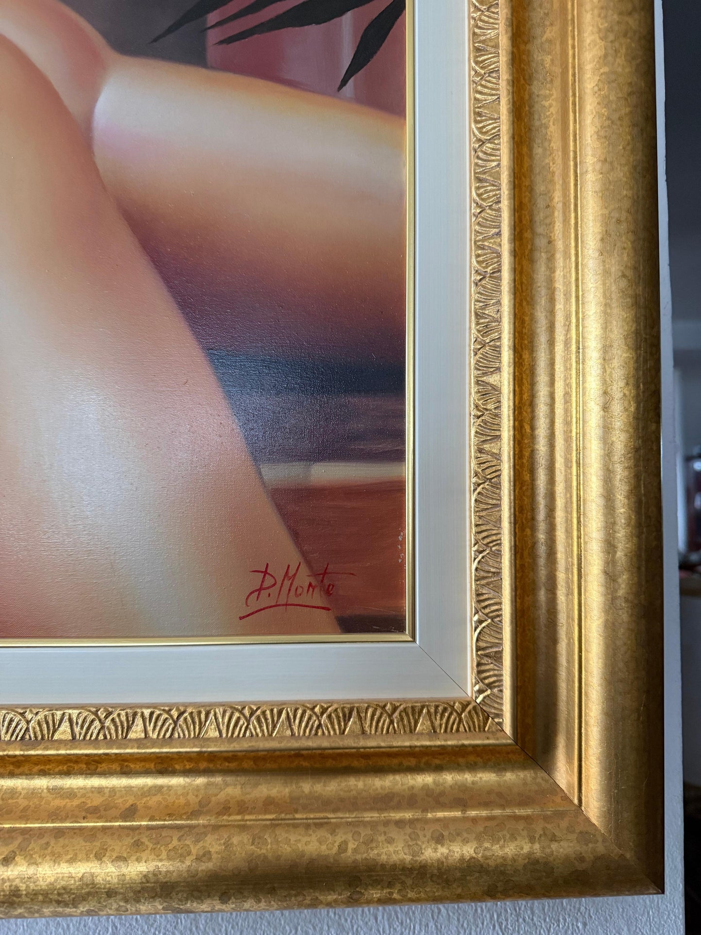 Quadro beautiful nude donna olio su tela firmato