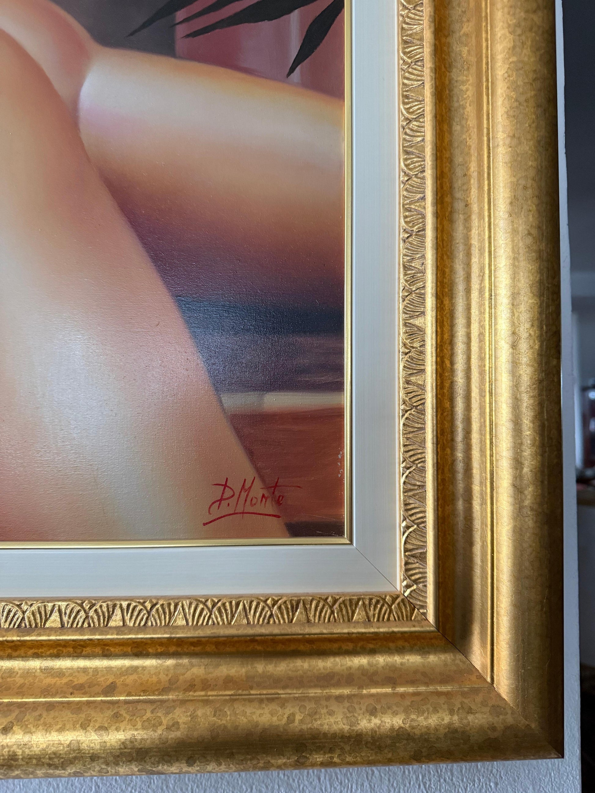 Quadro beautiful nude donna olio su tela firmato