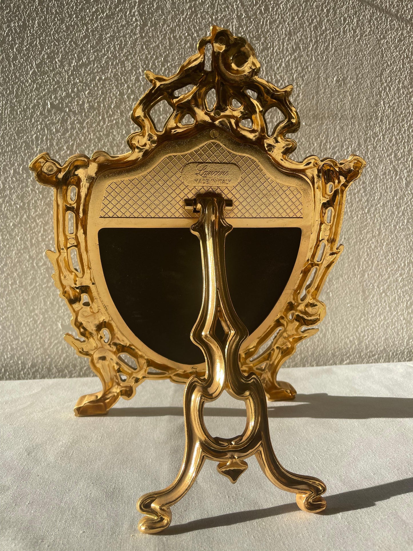 Splendido specchio in bronzo da tavolo italiano stile francese anni '90