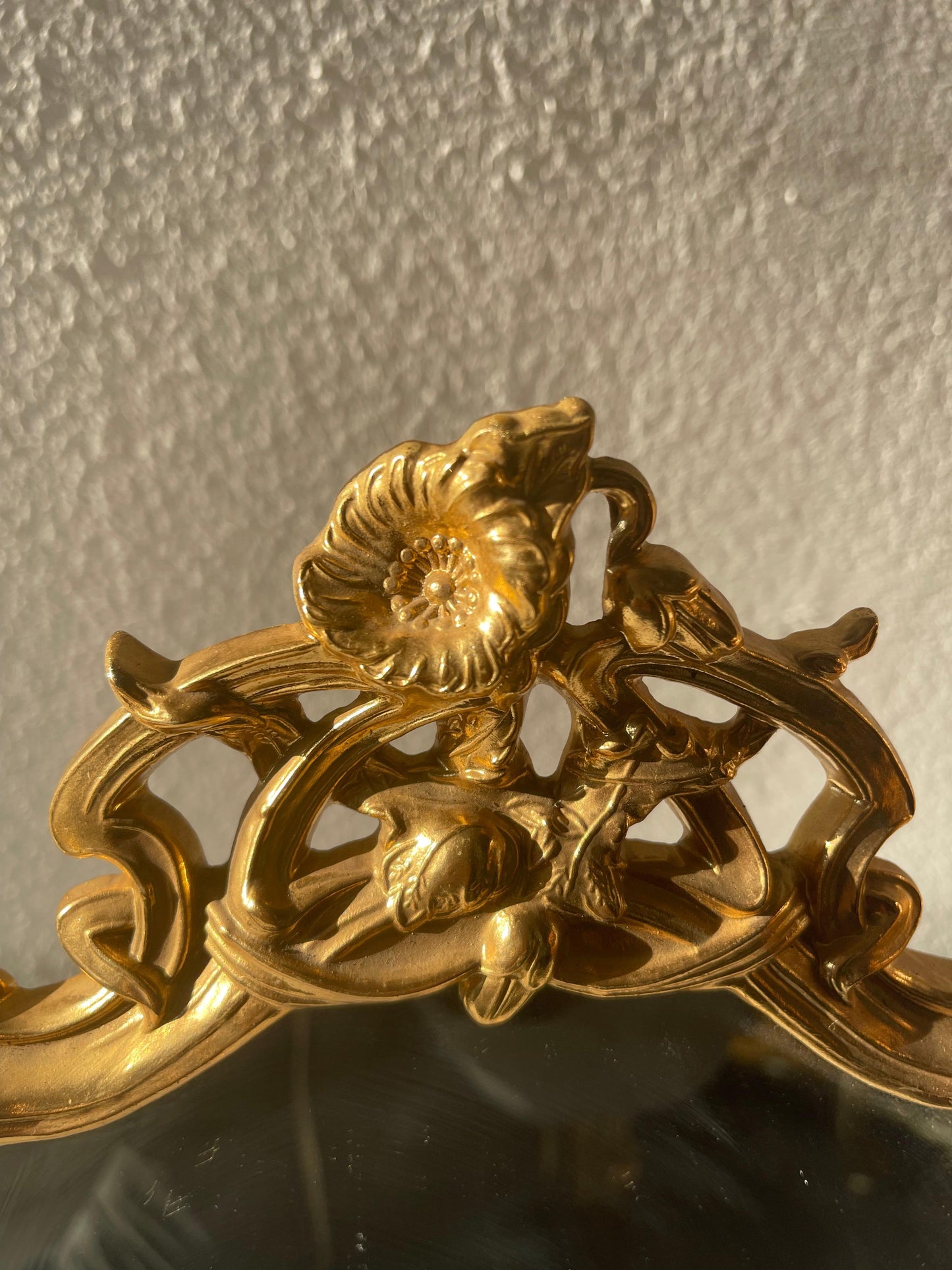 Splendido specchio in bronzo da tavolo italiano stile francese anni '90