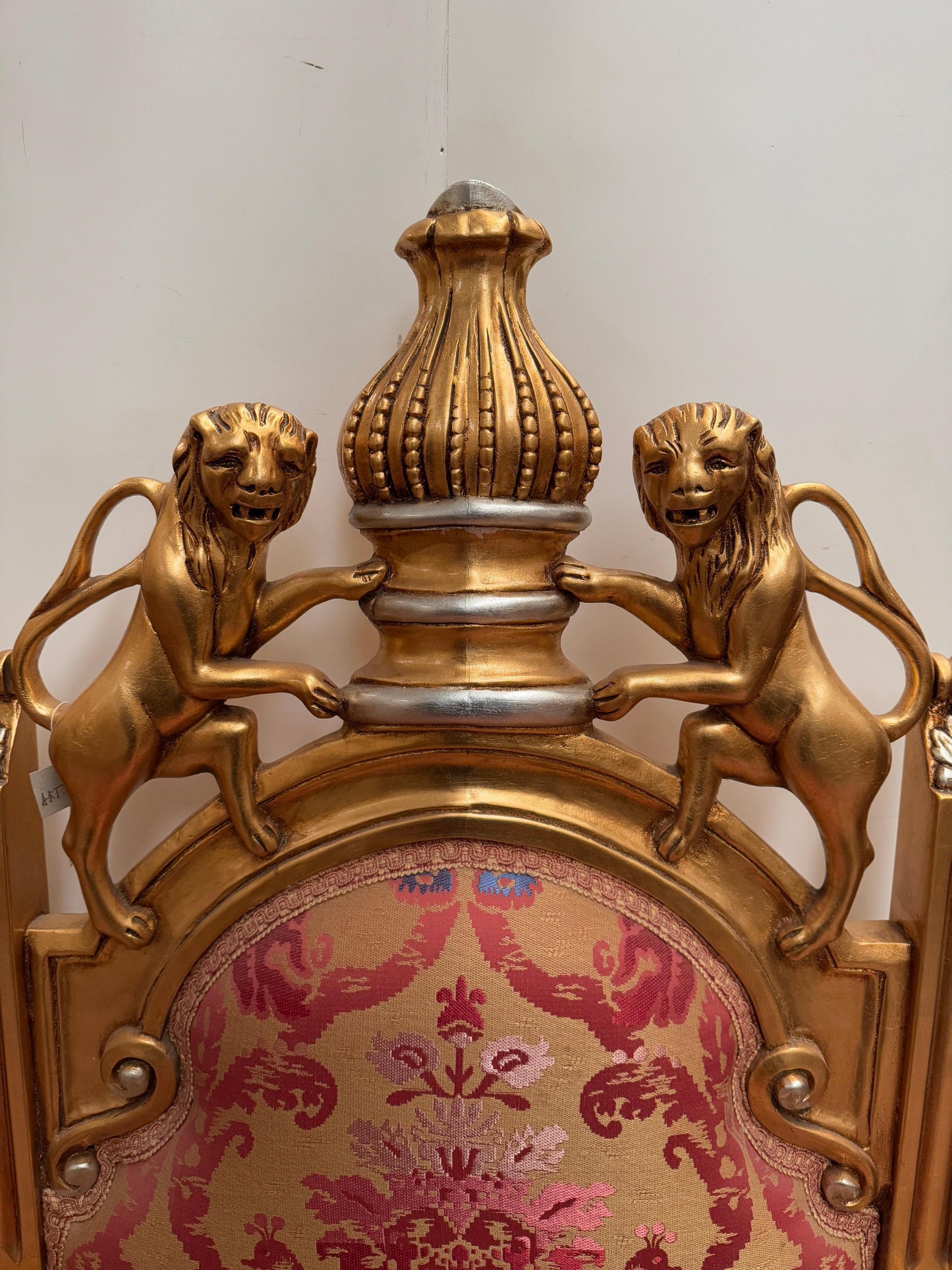 Trono reale barocco italiano dorato – Poltrona del re 1970