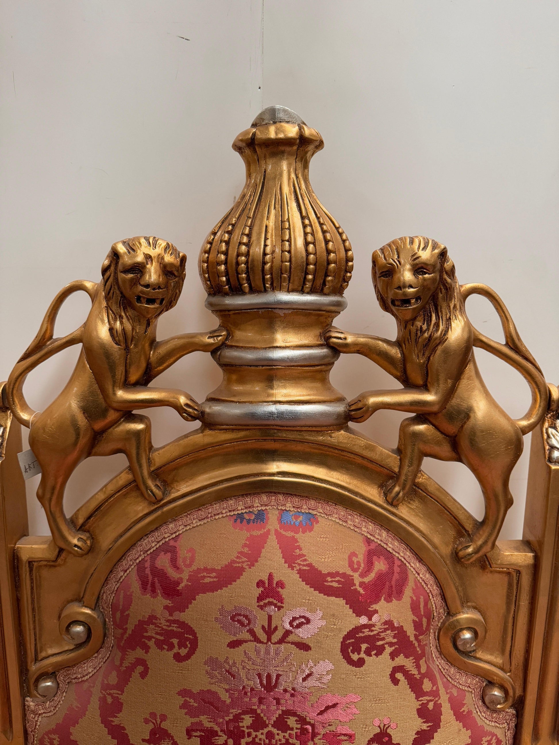 Trono reale barocco italiano dorato – Poltrona del re 1970