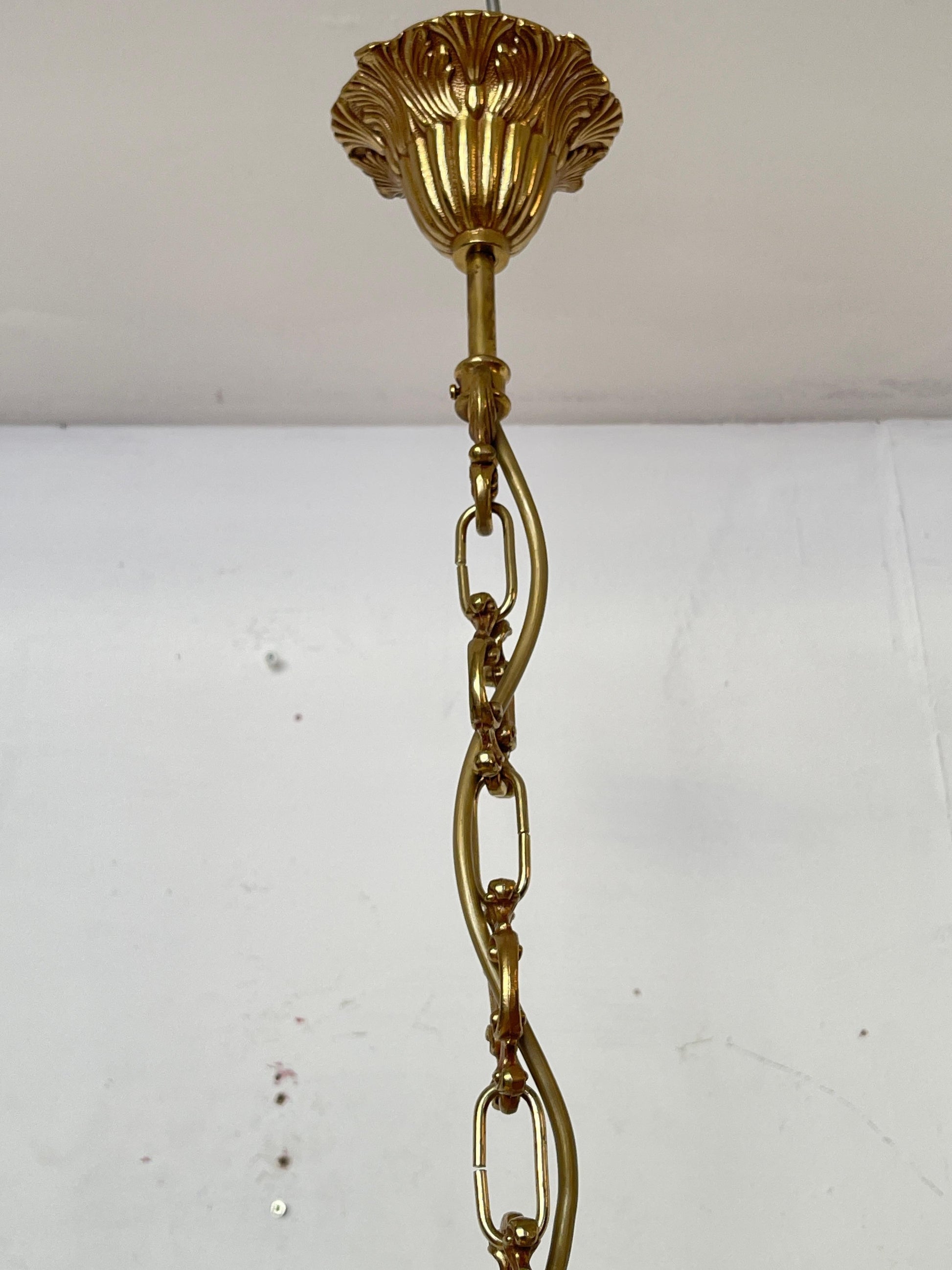 Lampadario Chandelier in Bronzo Dorato a Sei Luci, Versailles - Eleganza Dorata