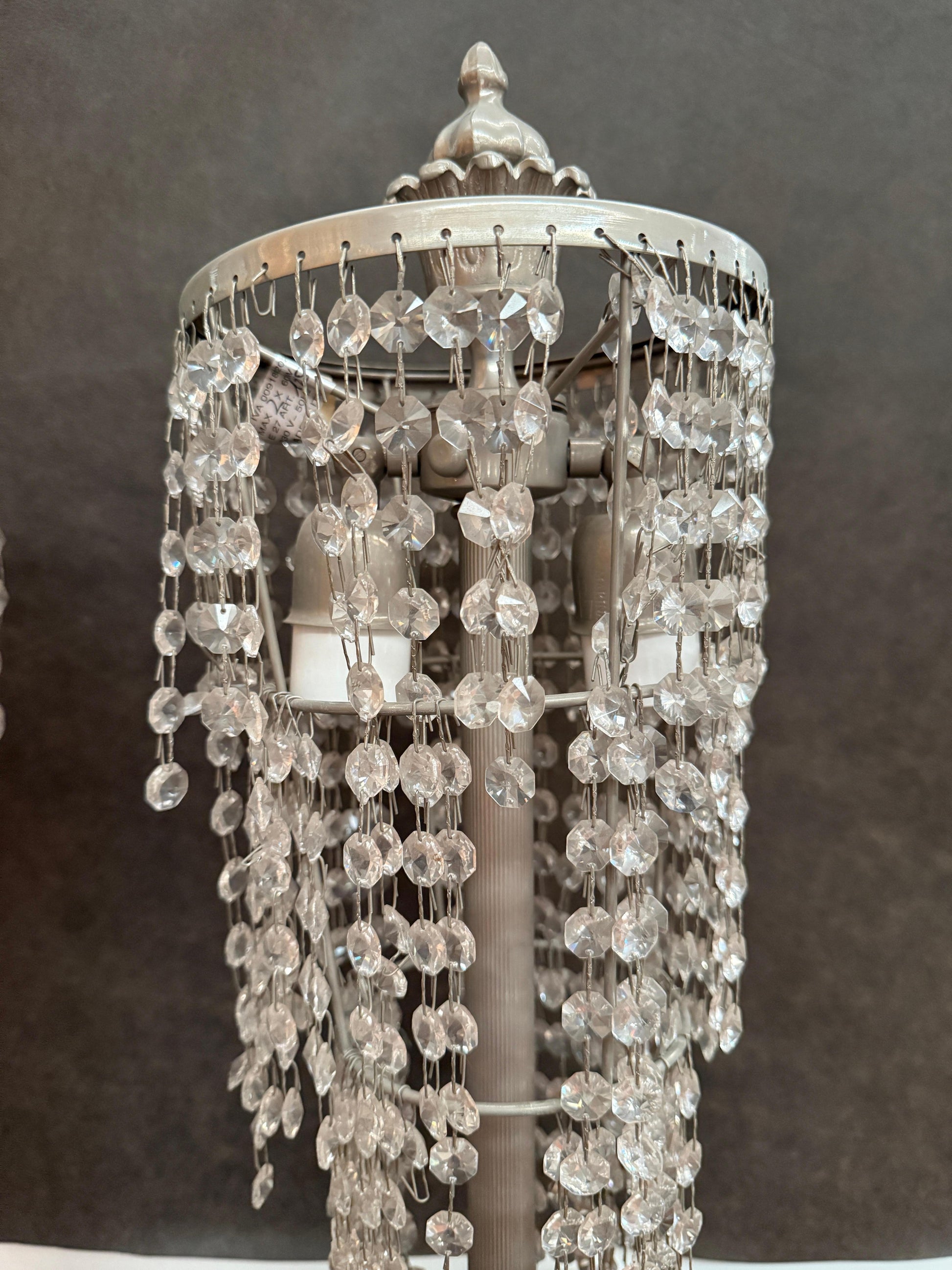 Coppia di lampade da tavolo eleganti rugiano in stile classico italiano anni '80