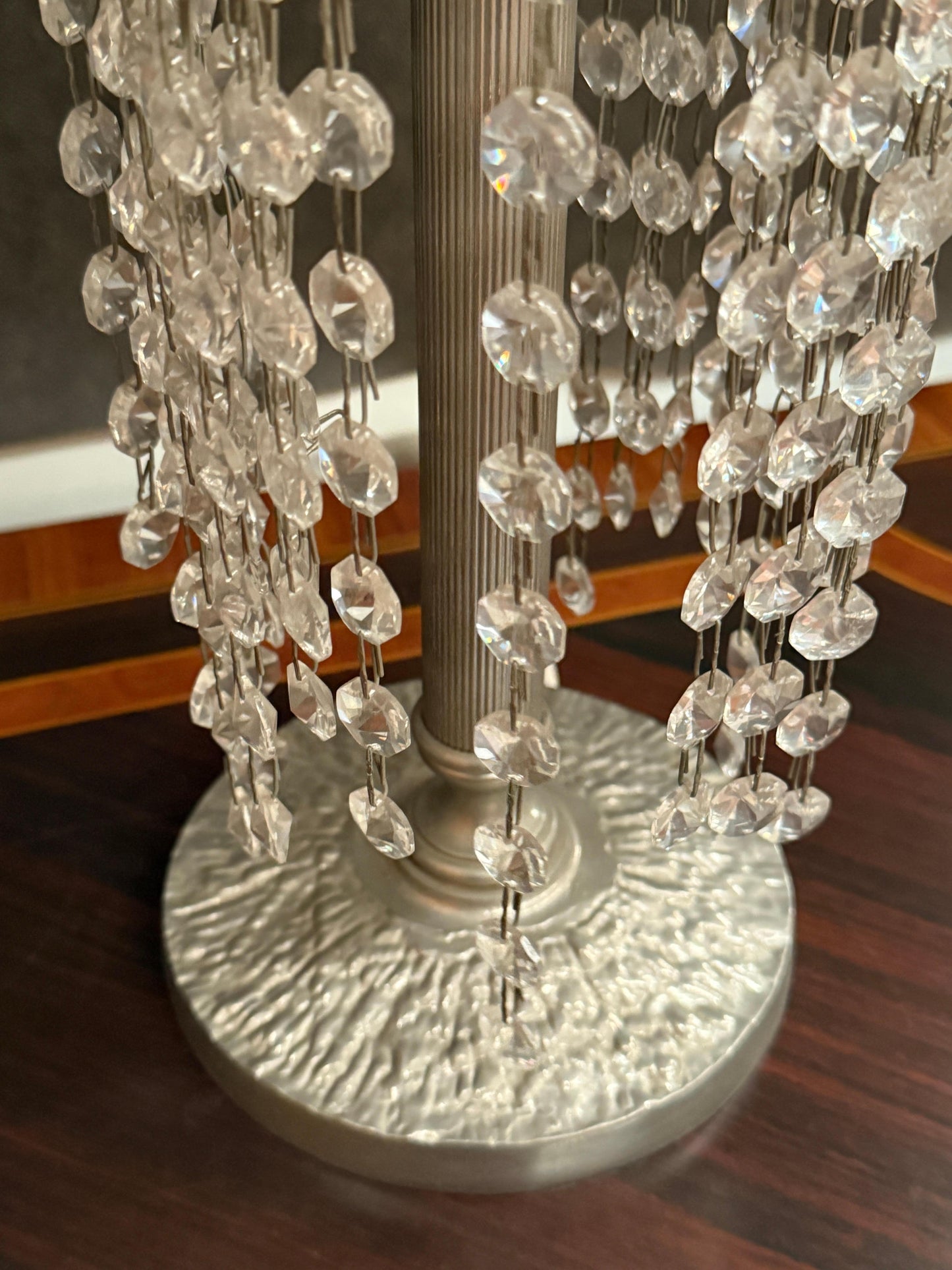 Coppia di lampade da tavolo eleganti rugiano in stile classico italiano anni '80