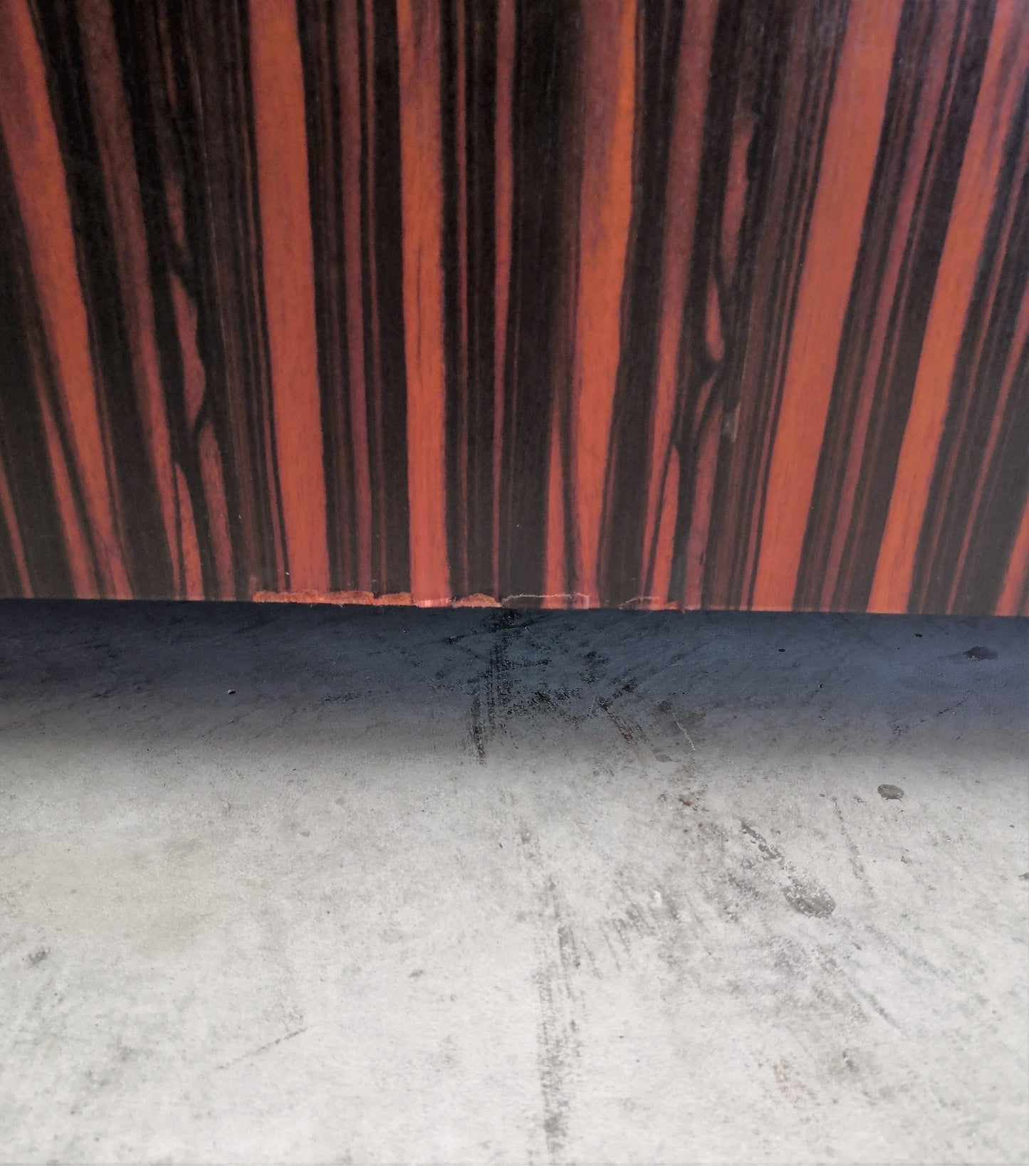 1980s Macassar Ebony and Brass Art Deco 3 Seat Sofa