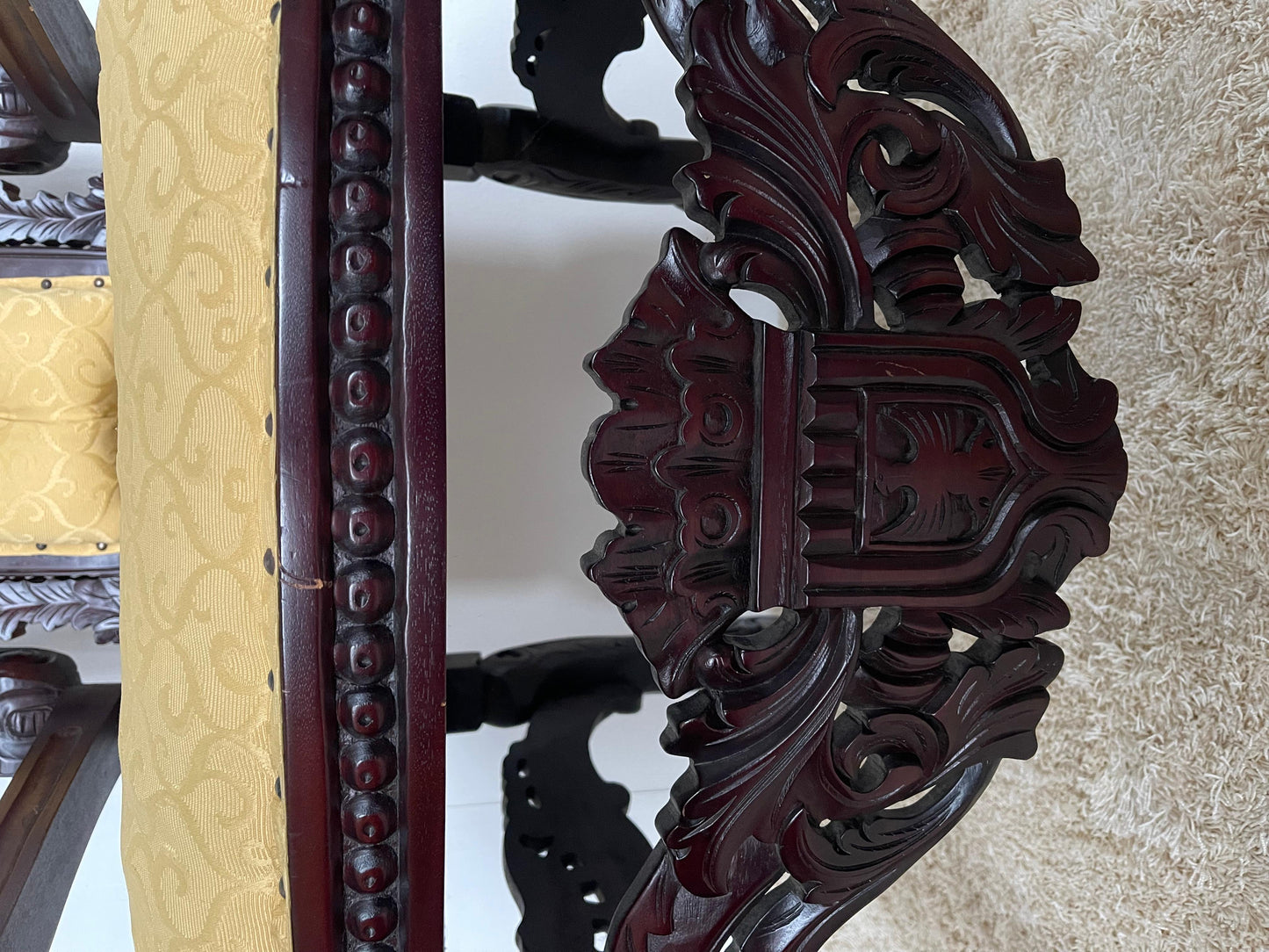 Grande trono lion king italiano stile dark poltrone reale del secolo XX