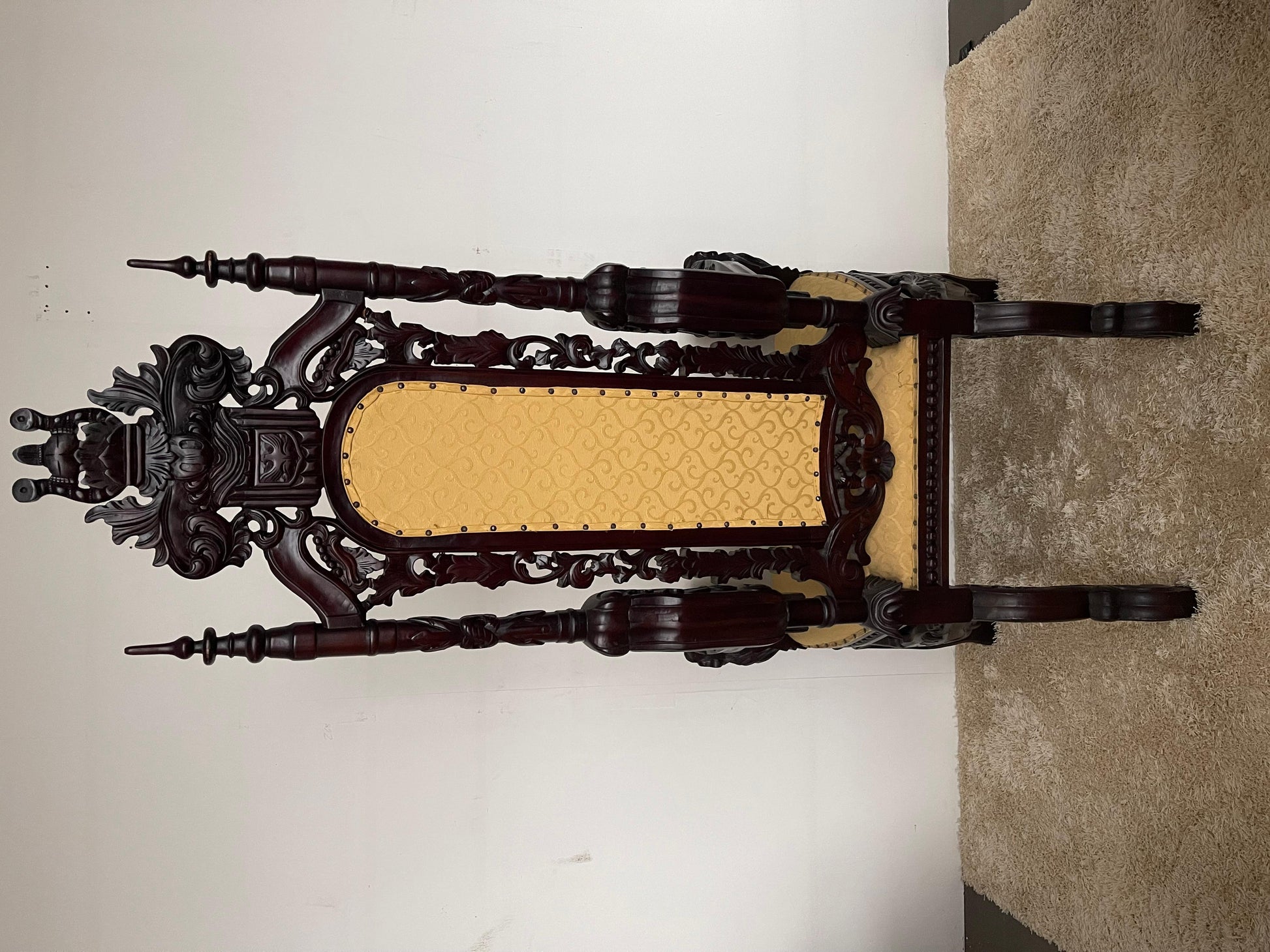 Grande trono lion king italiano stile dark poltrone reale del secolo XX