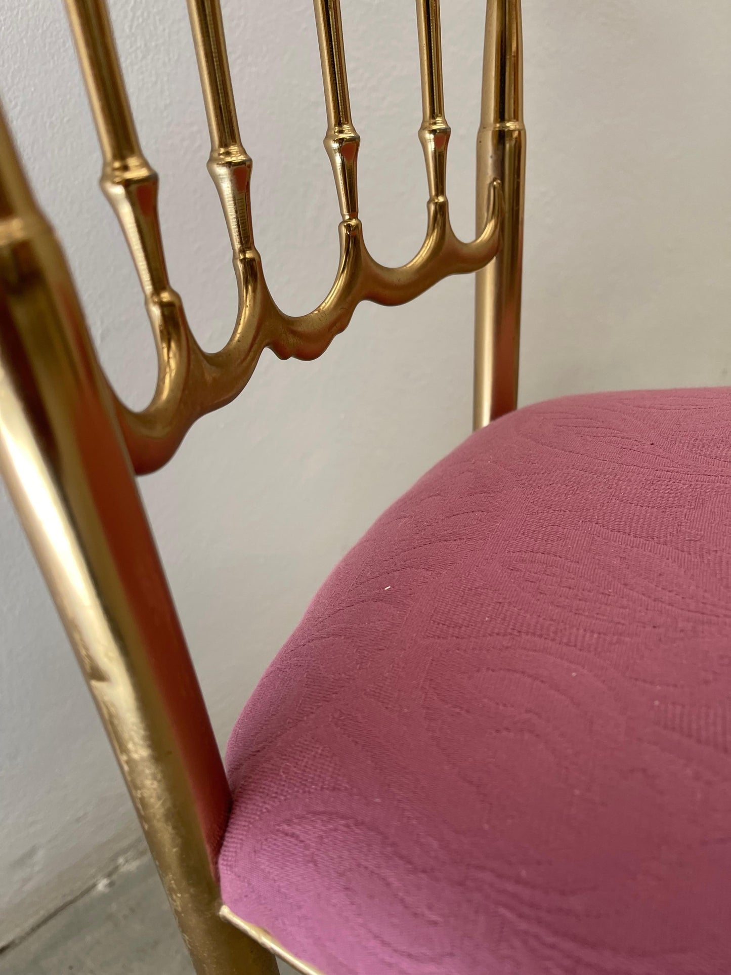 Coppia sedie Italian large Chiavari Brass ottone Dorado