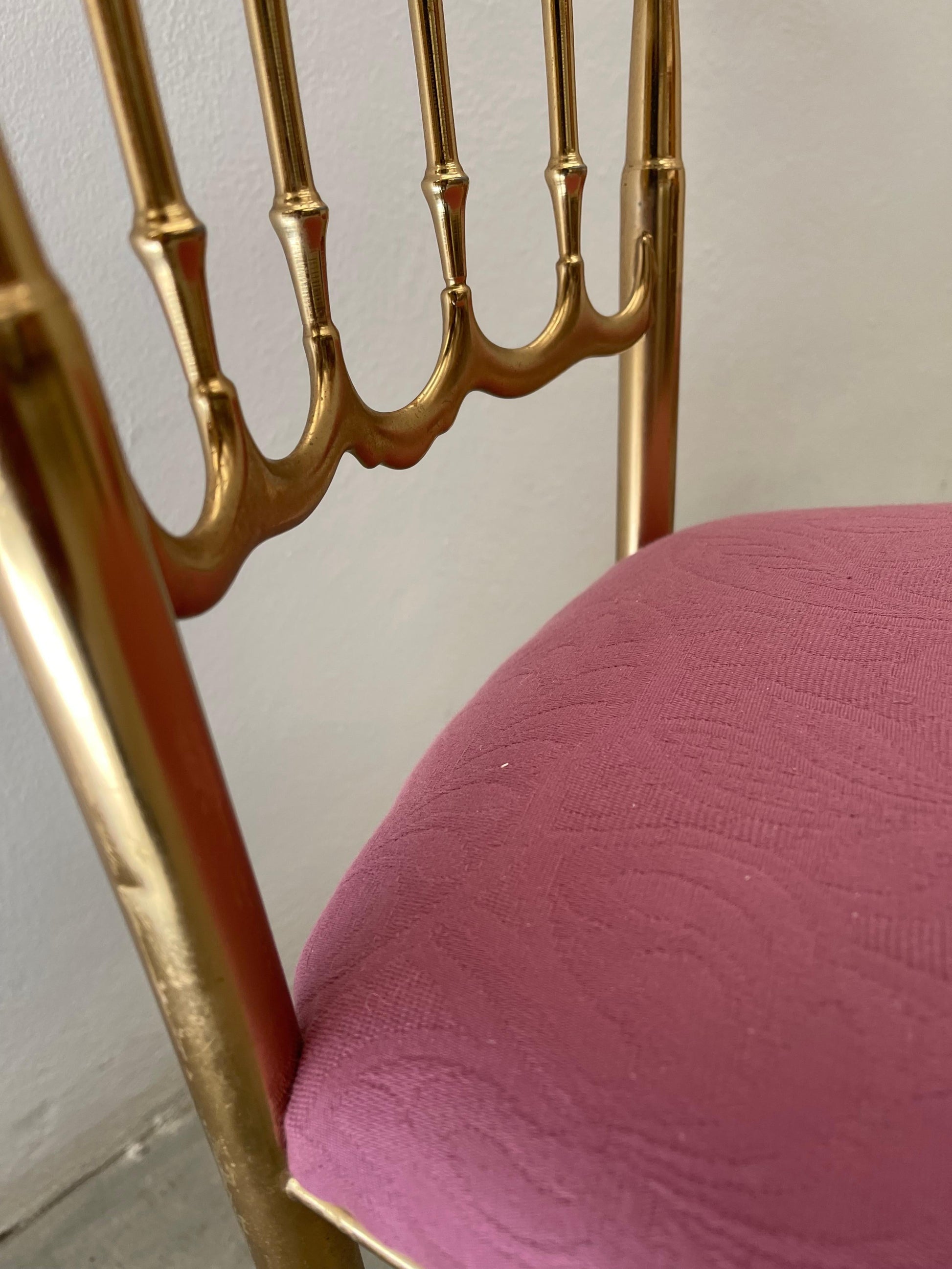 Coppia sedie Italian large Chiavari Brass ottone Dorado