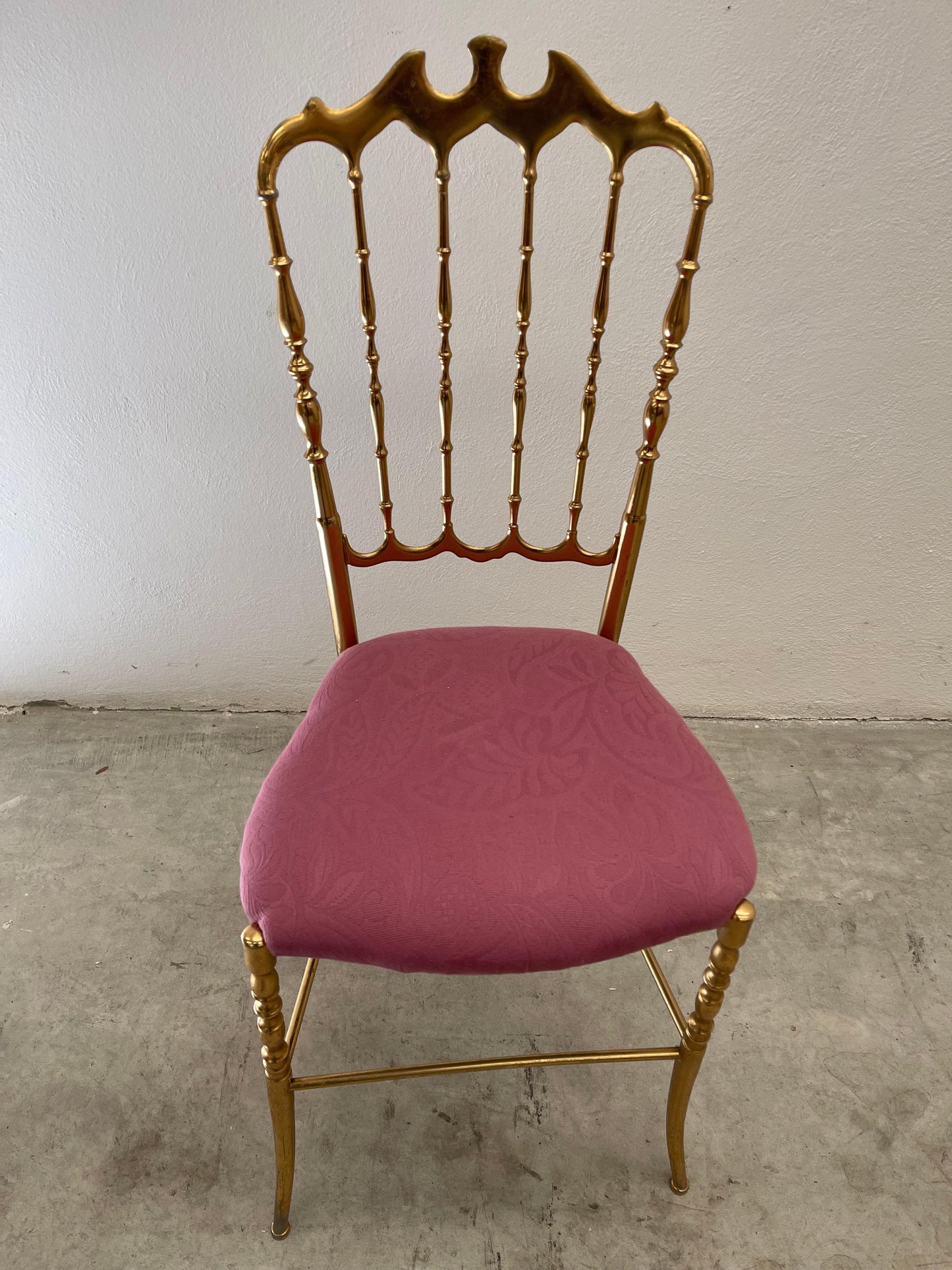 Coppia sedie Italian large Chiavari Brass ottone Dorado