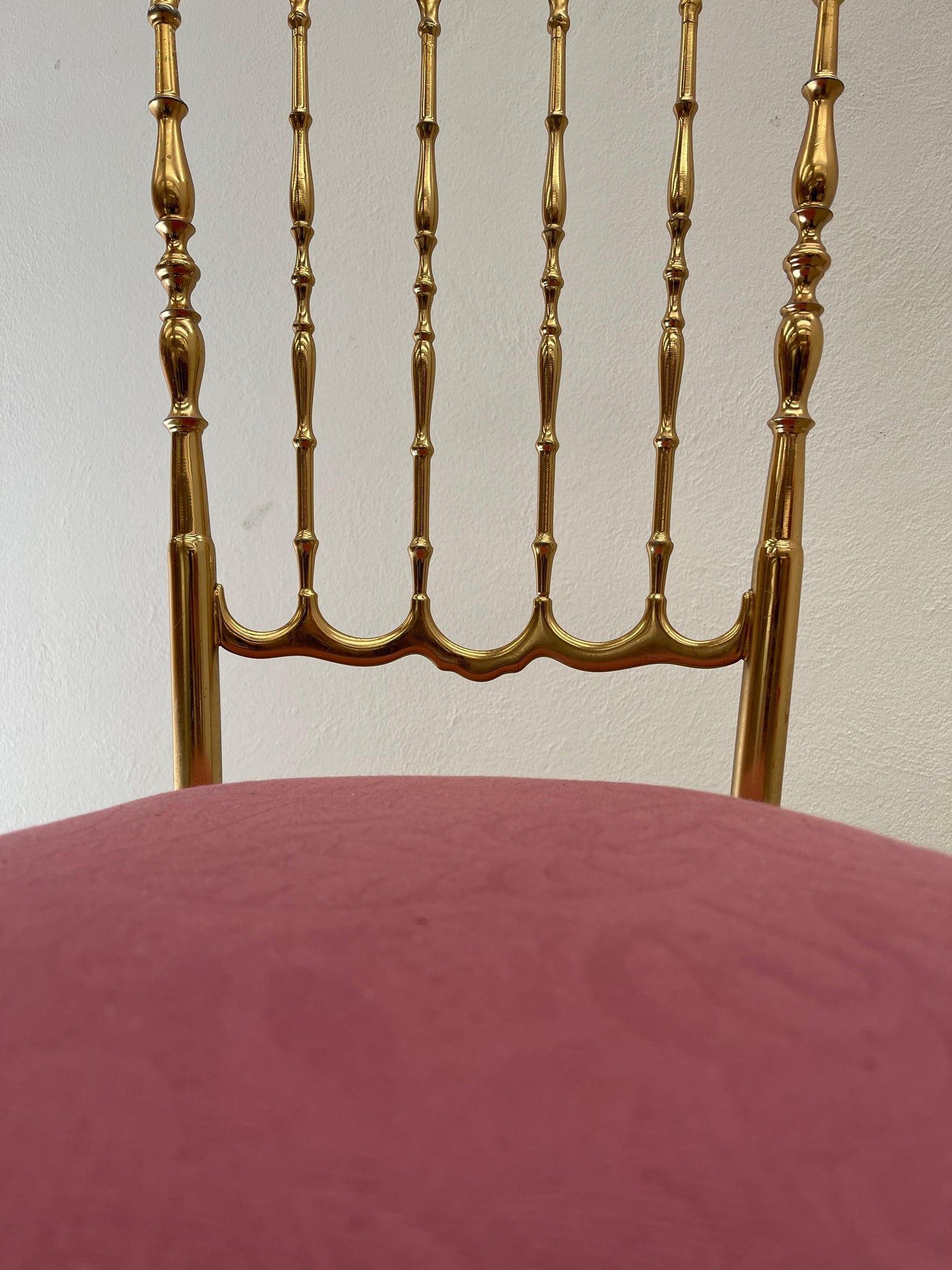 Coppia sedie Italian large Chiavari Brass ottone Dorado