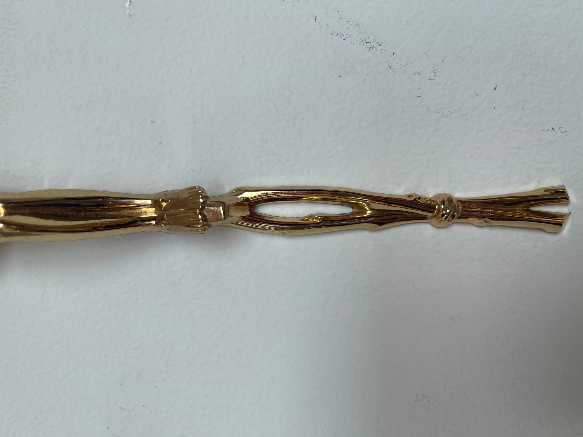 Crocifisso di gesù in bronzo placcato oro fatto a mano Italia