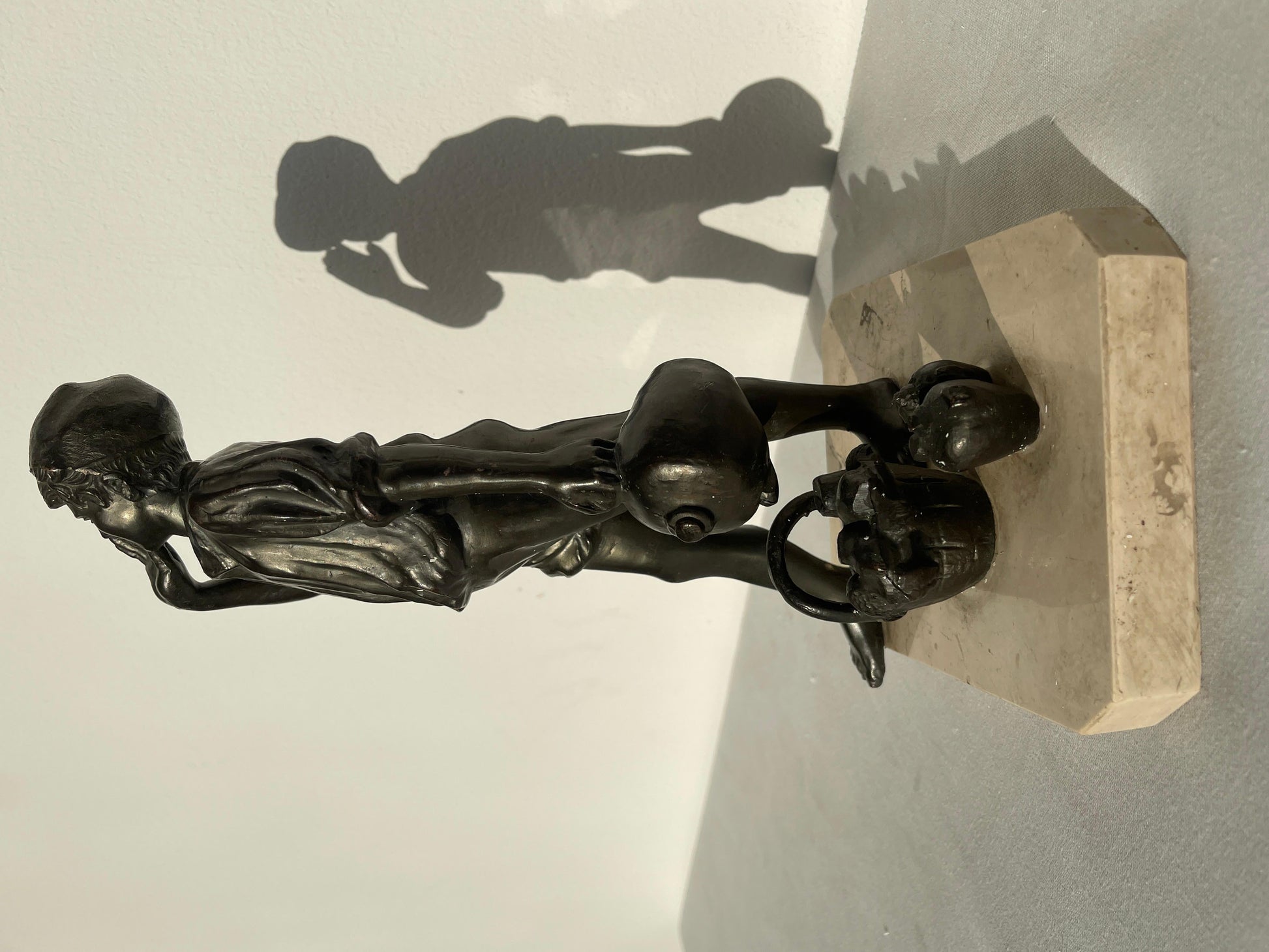 Scultura ragazzo venditore d'acqua vintage anni '50 italian