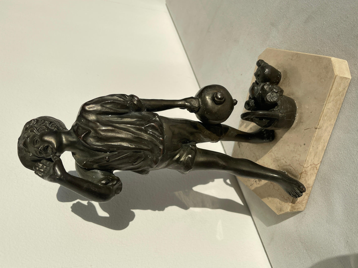 Scultura ragazzo venditore d'acqua vintage anni '50 italian