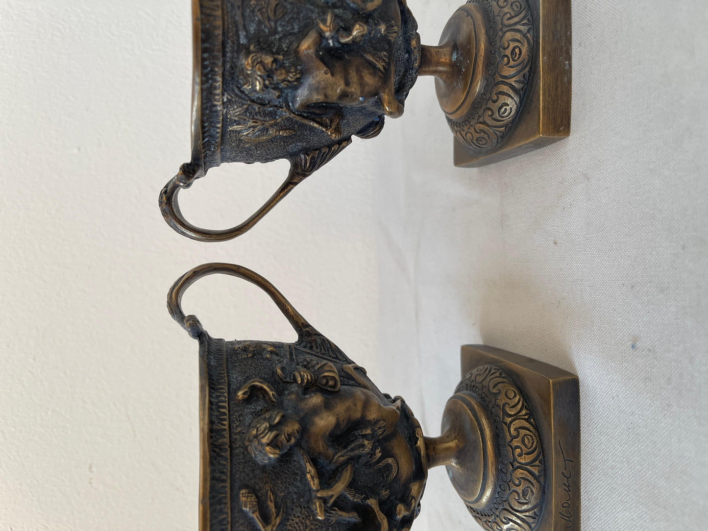 Antica Coppia di cassolette in bronzo del XIX secolo italian