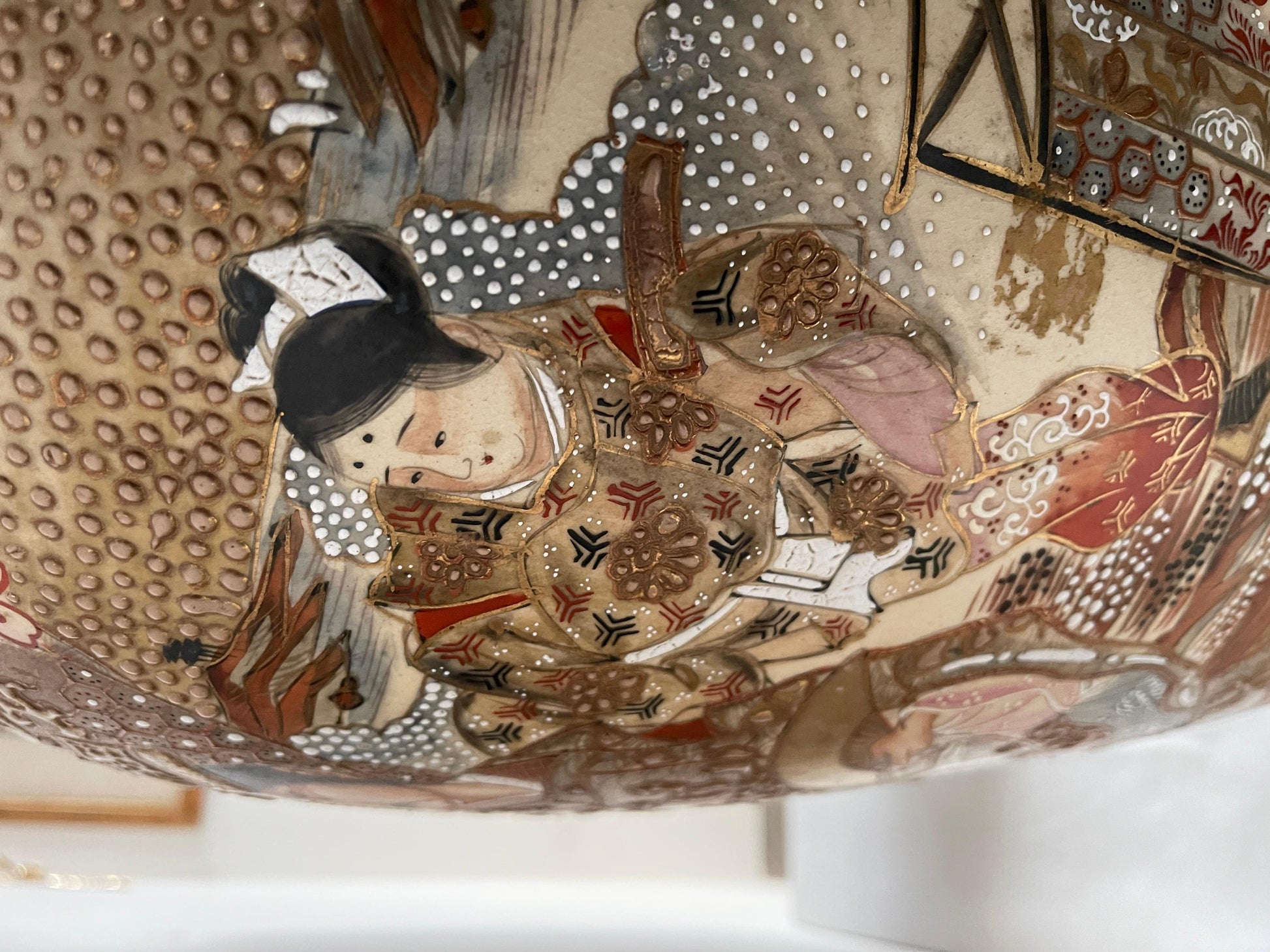 Grande coppia di antichi vasi imperiali giapponesi satsuma del XIX secolo