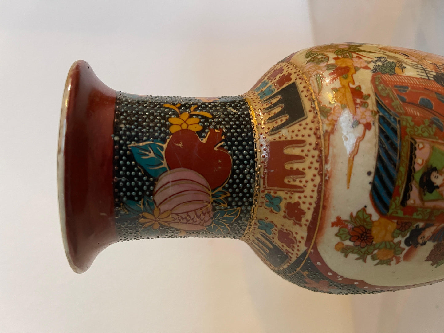 Antica coppia di vasi giapponesi stile meiji XX secolo