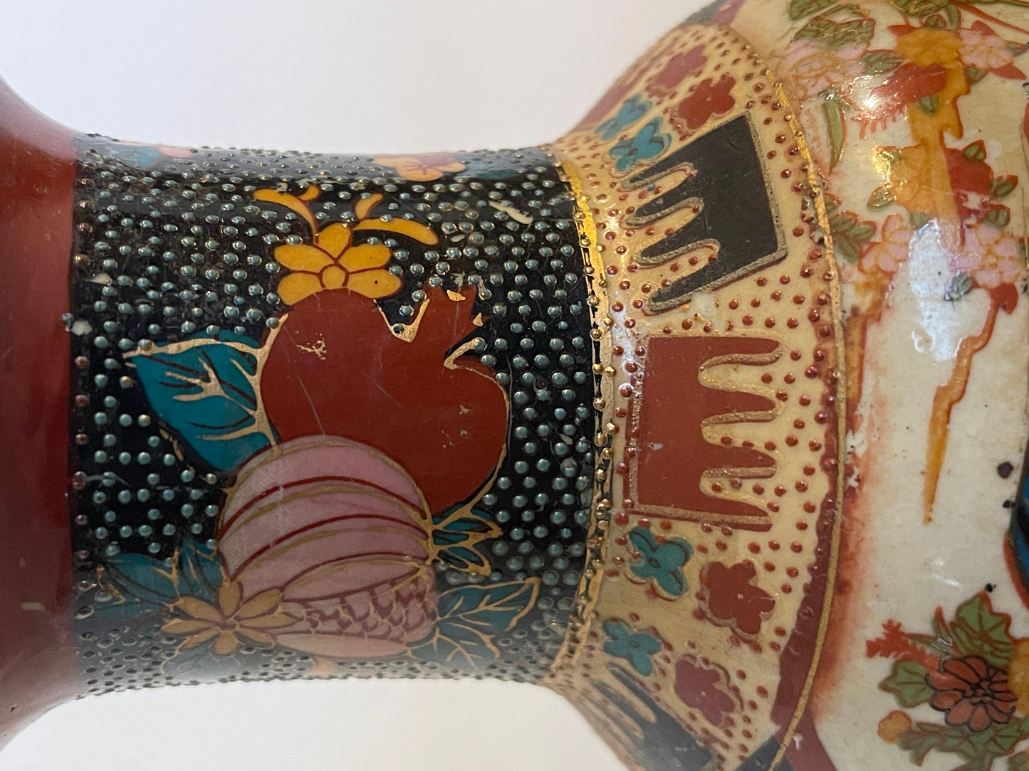 Antica coppia di vasi giapponesi stile meiji XX secolo