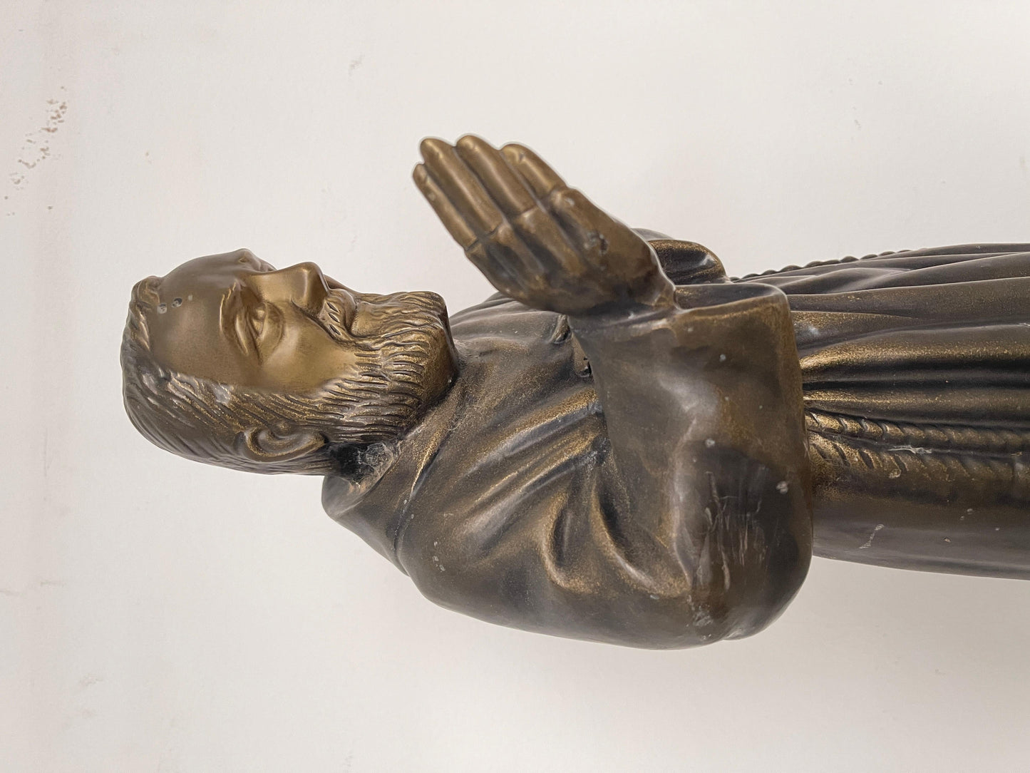 Statua Padre Pio Benedicente in BRONZO XX secolo italian