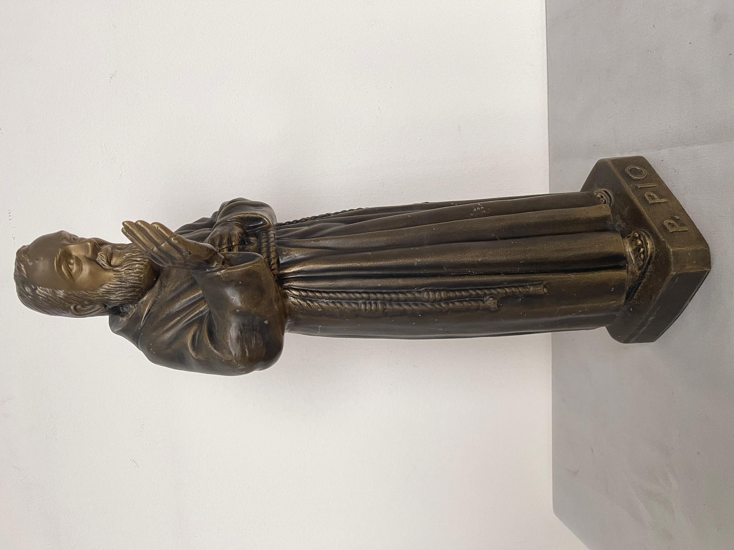 Statua Padre Pio Benedicente in BRONZO XX secolo italian