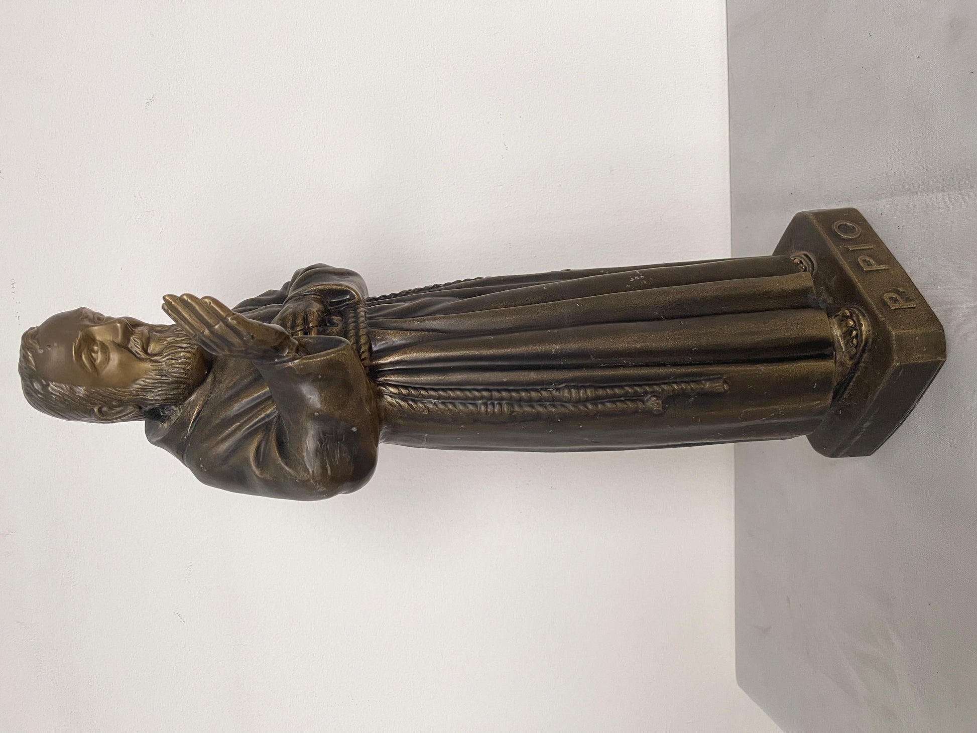 Statua Padre Pio Benedicente in BRONZO XX secolo italian