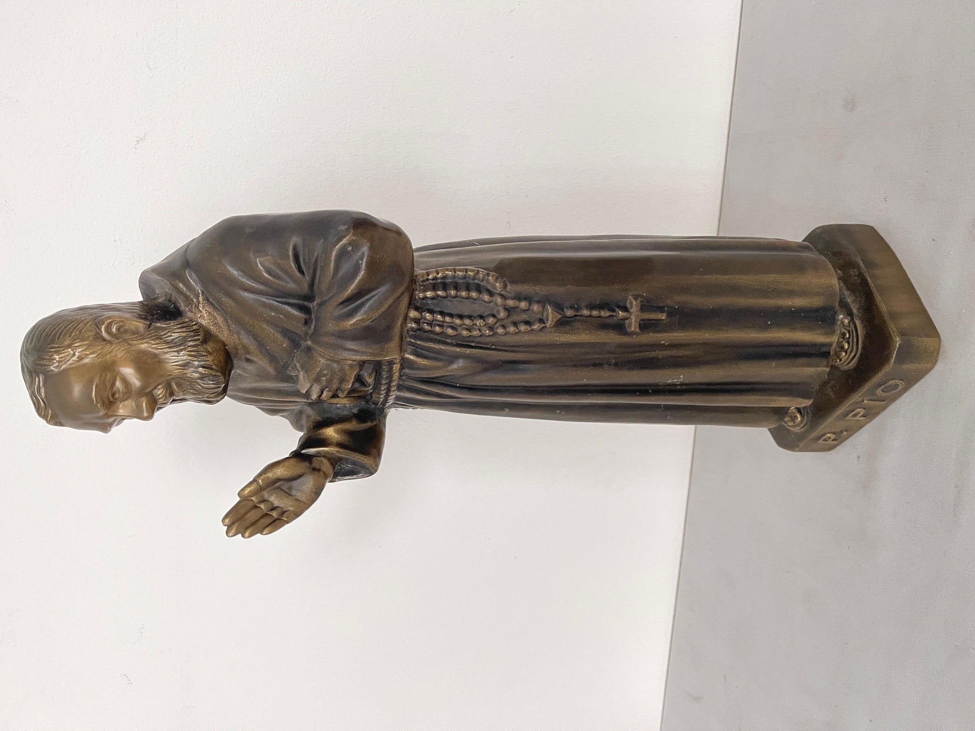 Statua Padre Pio Benedicente in BRONZO XX secolo italian