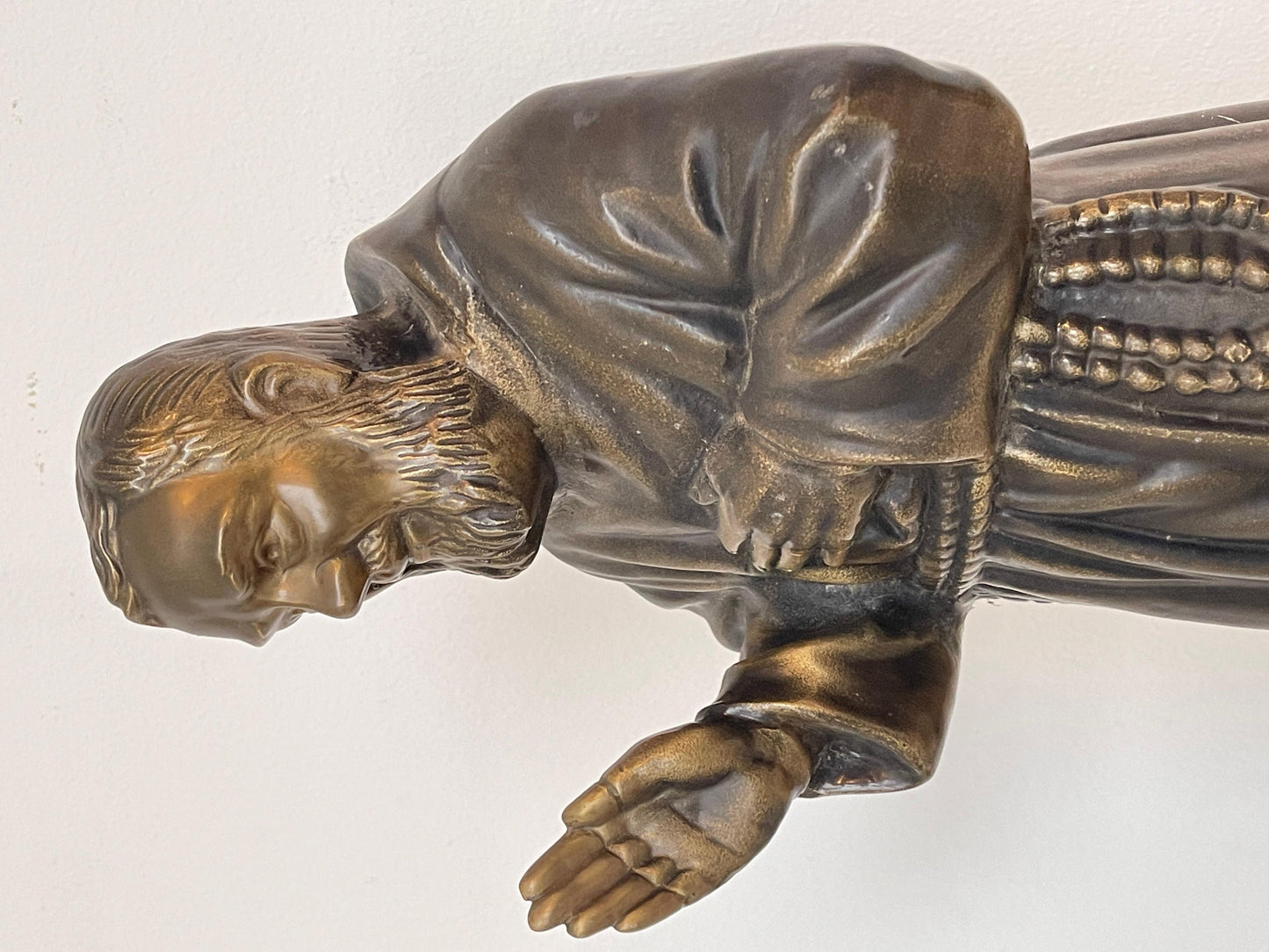 Statua Padre Pio Benedicente in BRONZO XX secolo italian