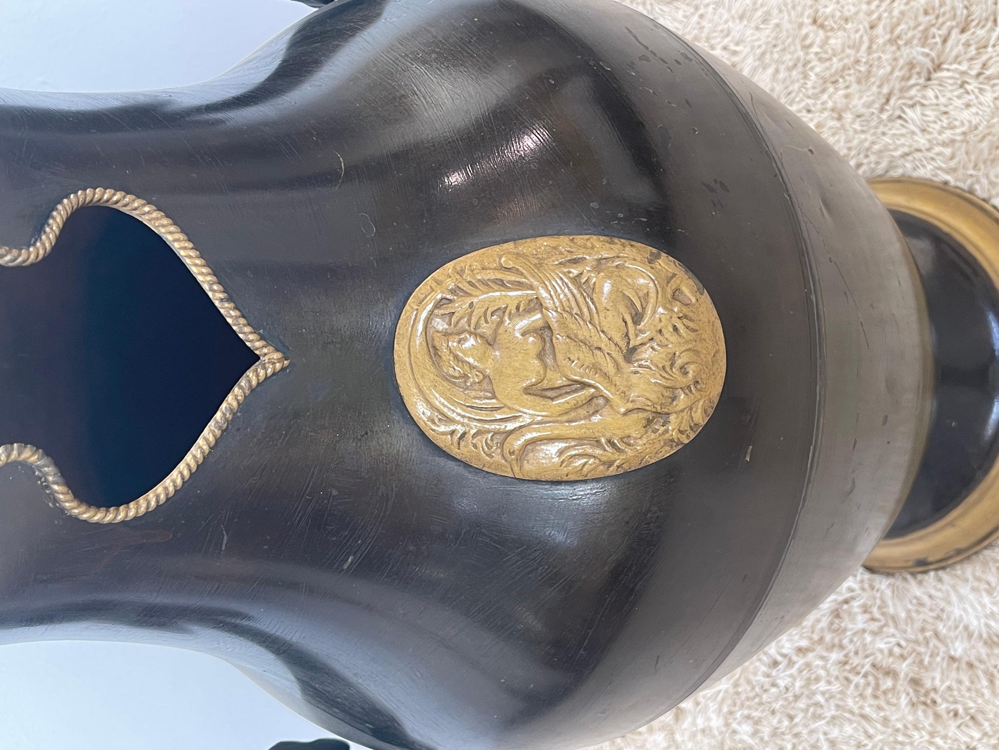 Portaombrelli italiano in ottone stille classico anni '90