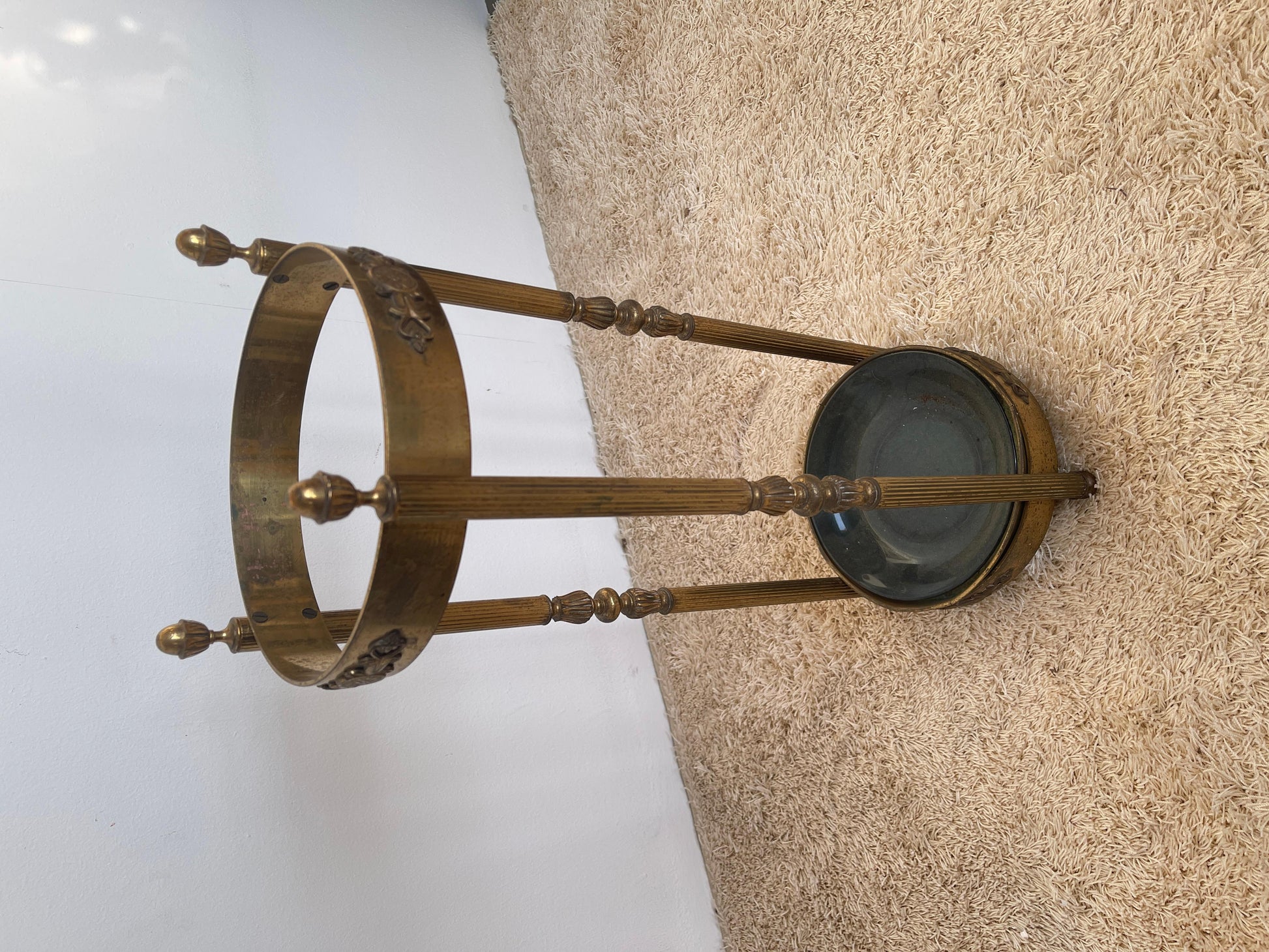 Portaombrelli in ottone stile Mid-Century moderno anni '60 italian