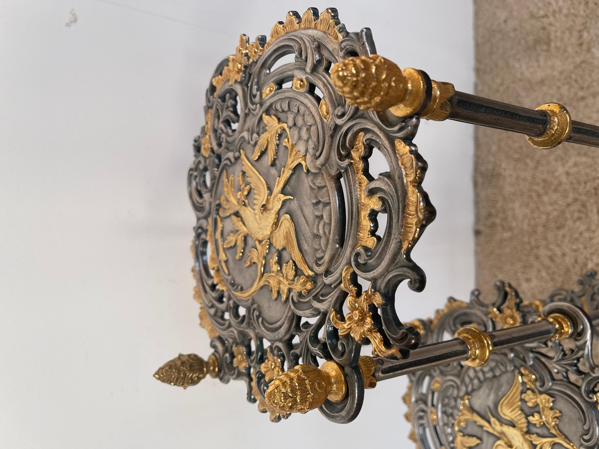 Lussuoso portaoggetti in argento e oro zecchino anni '90