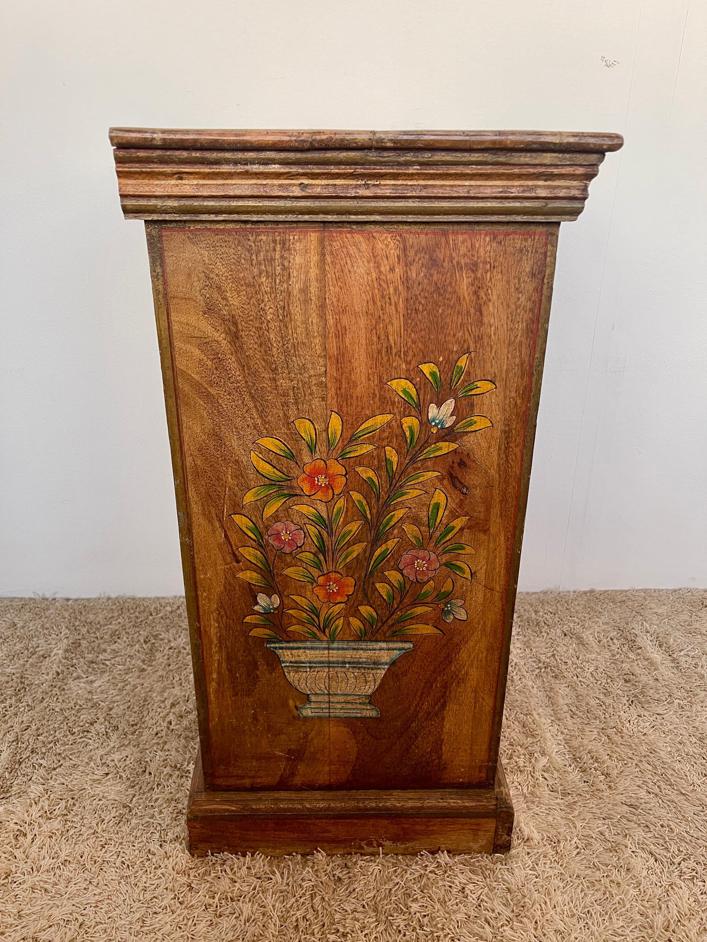 Mobiletto comodini antico dipinto italia anni '50