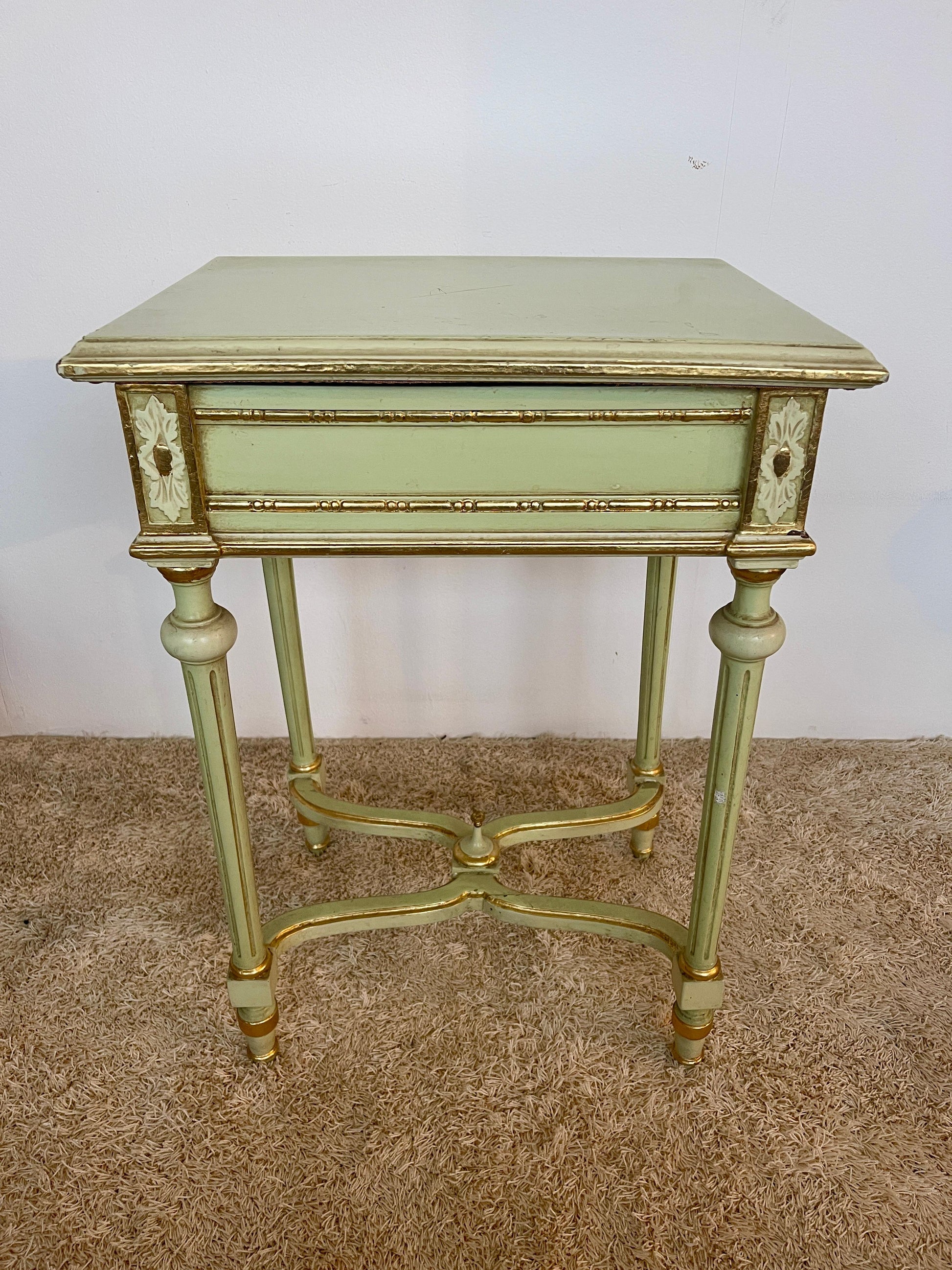 Tavolino antico contenitore stile imperio '900 Italia