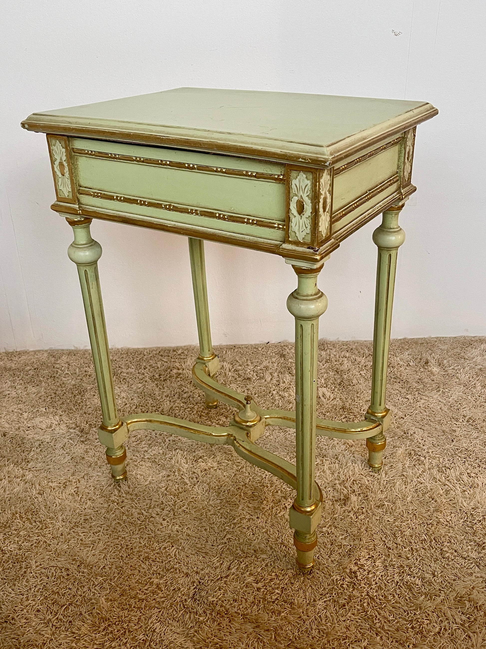 Tavolino antico contenitore stile imperio '900 Italia