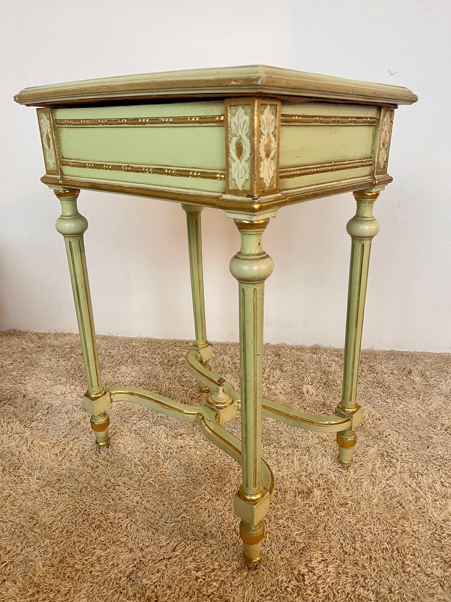 Tavolino antico contenitore stile imperio '900 Italia