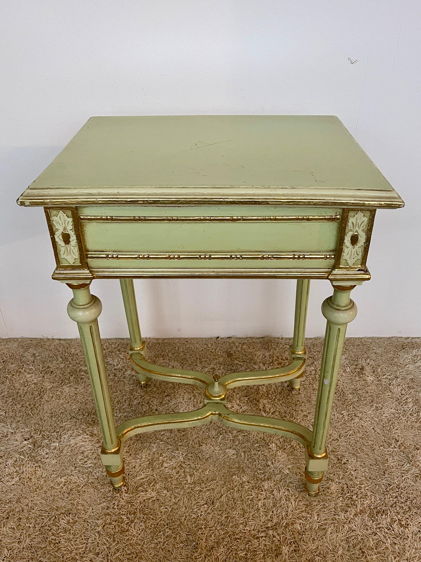 Tavolino antico contenitore stile imperio '900 Italia