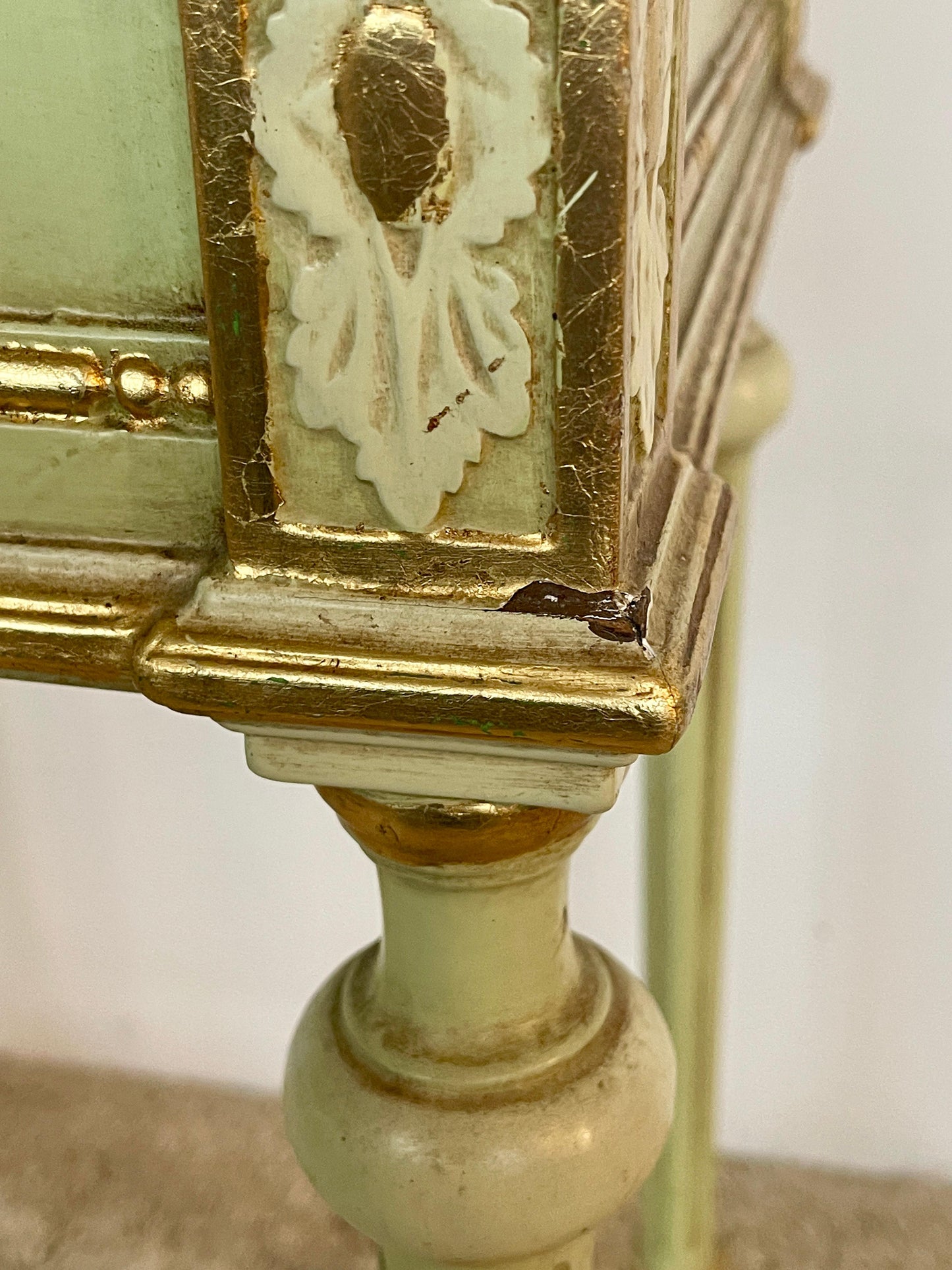 Tavolino antico contenitore stile imperio '900 Italia