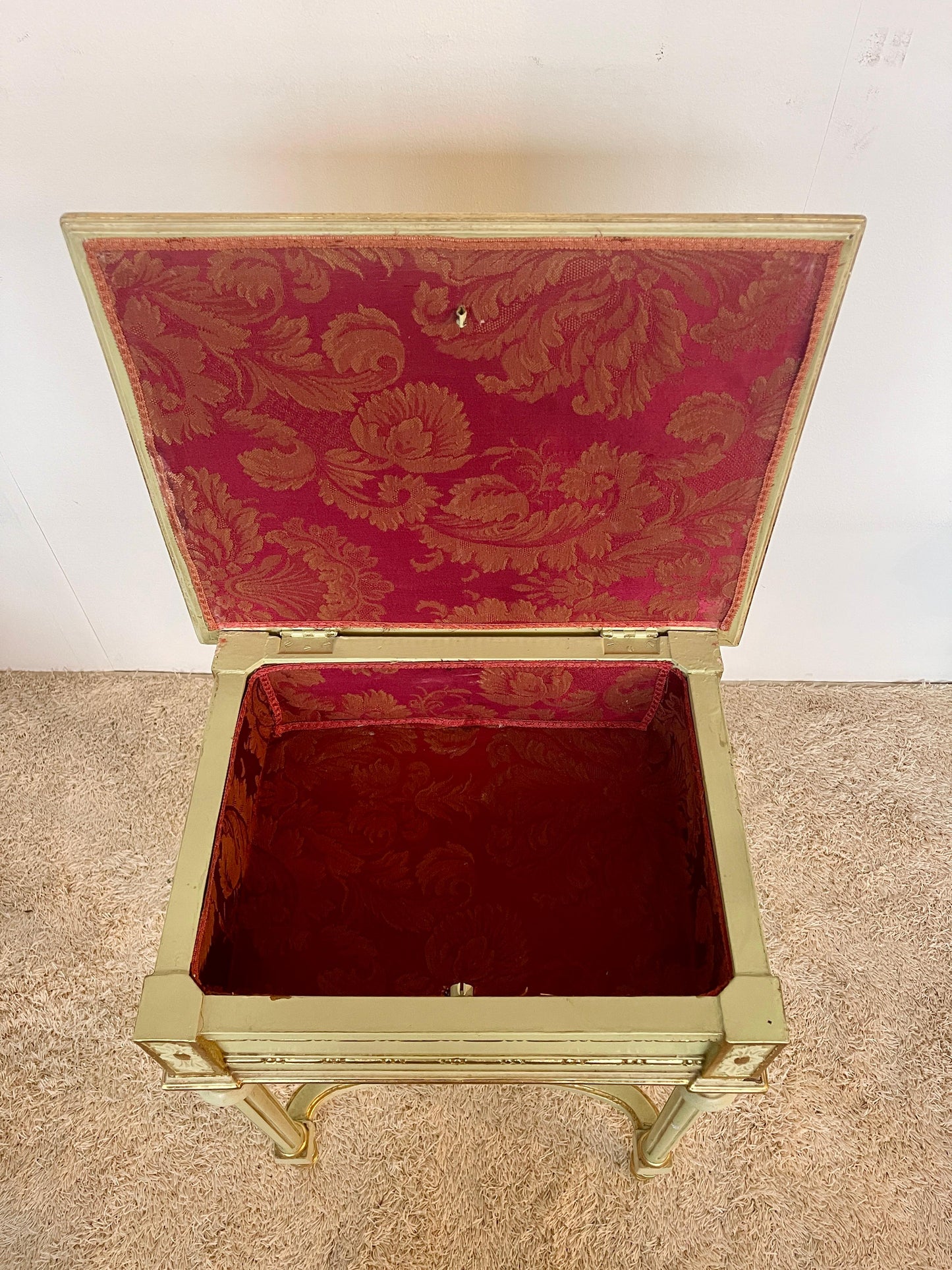 Tavolino antico contenitore stile imperio '900 Italia