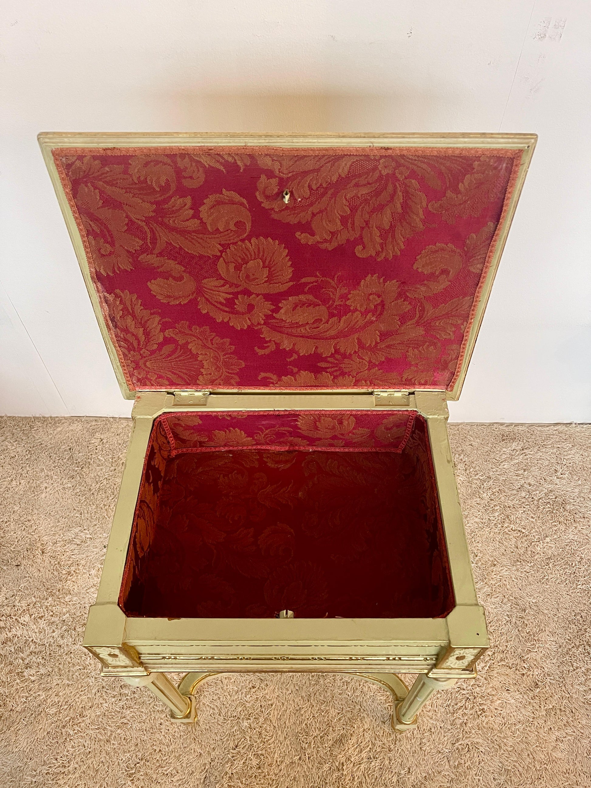 Tavolino antico contenitore stile imperio '900 Italia