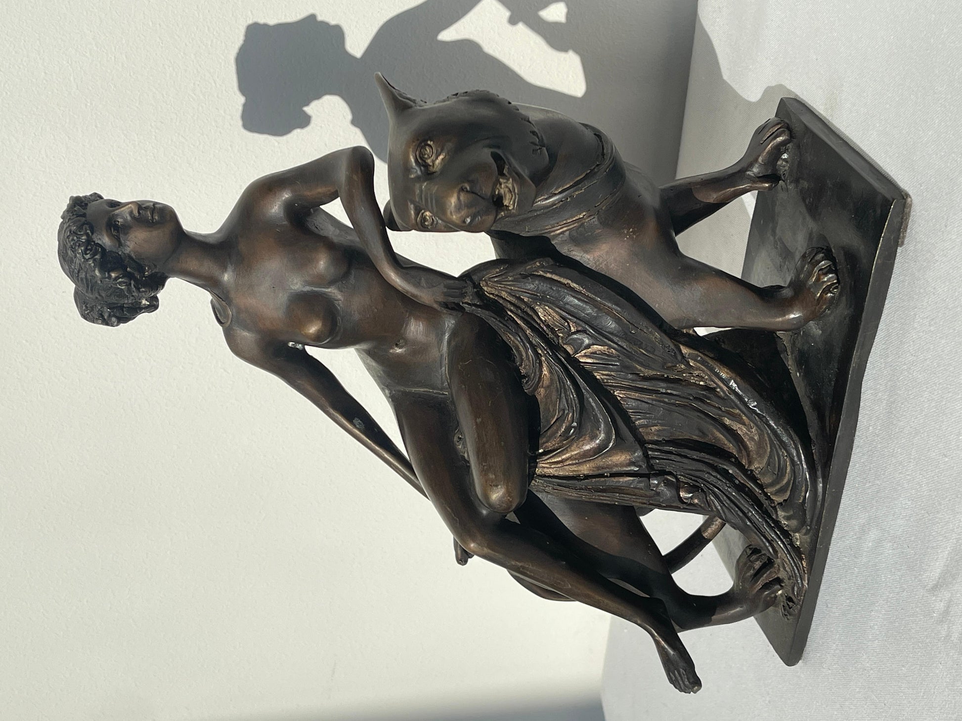 Scultura, Arianna in bronzo che cavalca una pantera, XX secolo