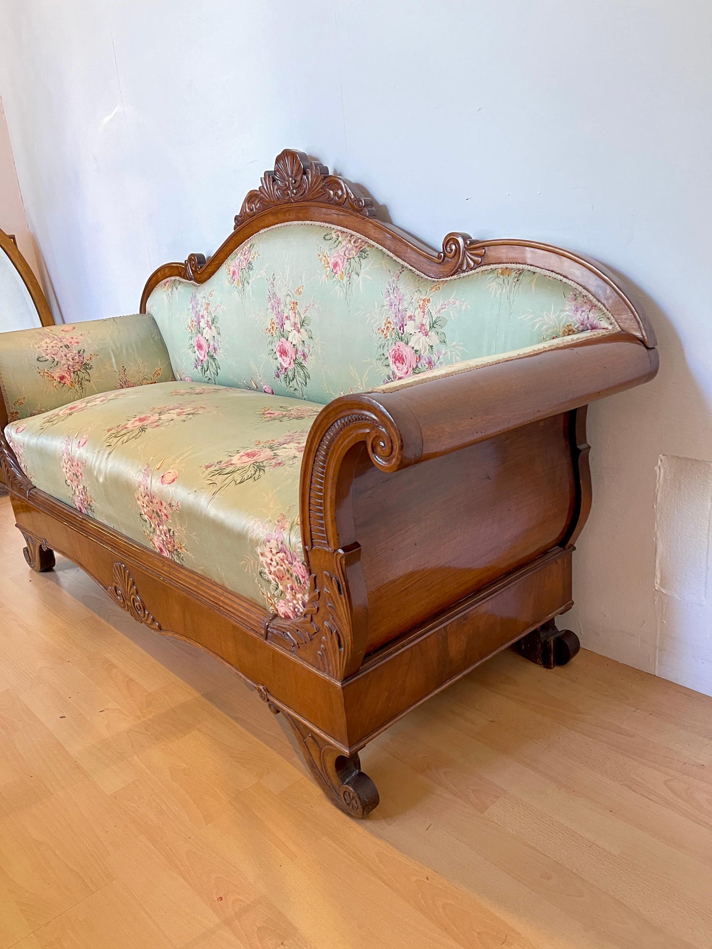 Divano antico stile Luigi Filippo XX secolo