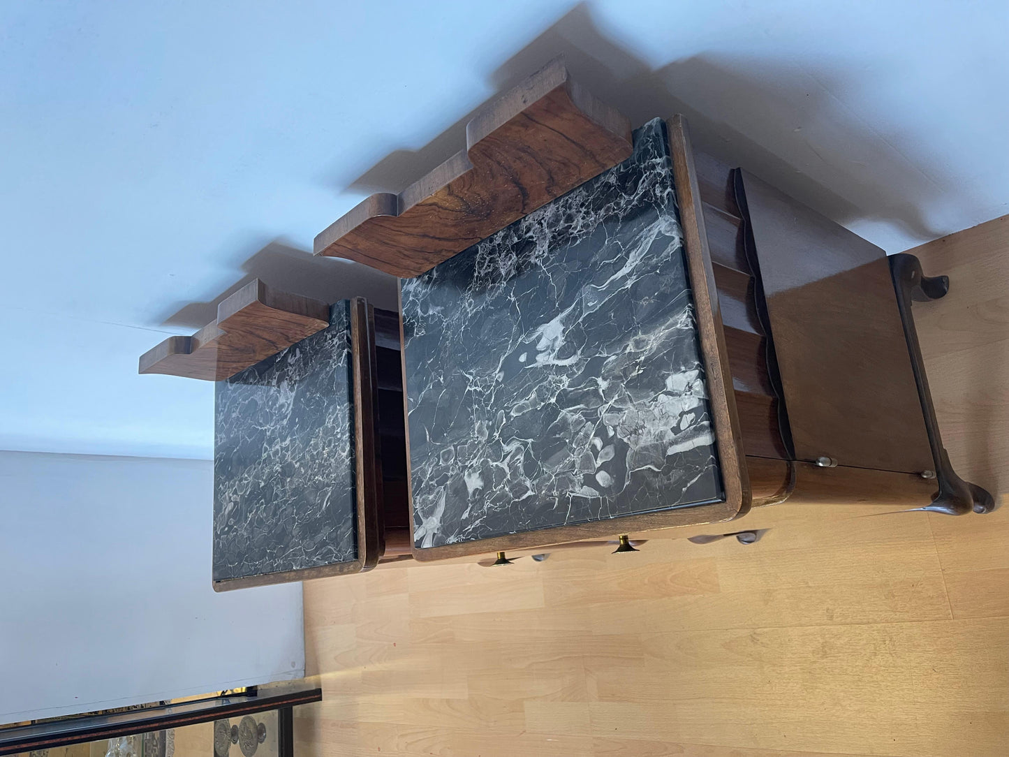 Coppia di comodini antichi Art Deco