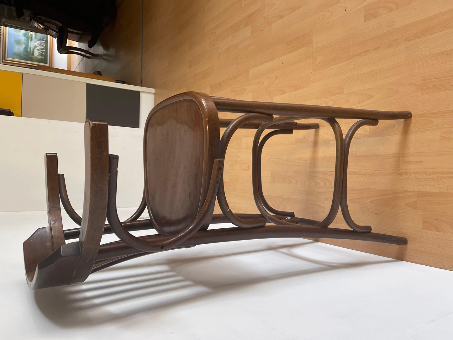 Sgabello bistrot in legno vintage anni 60