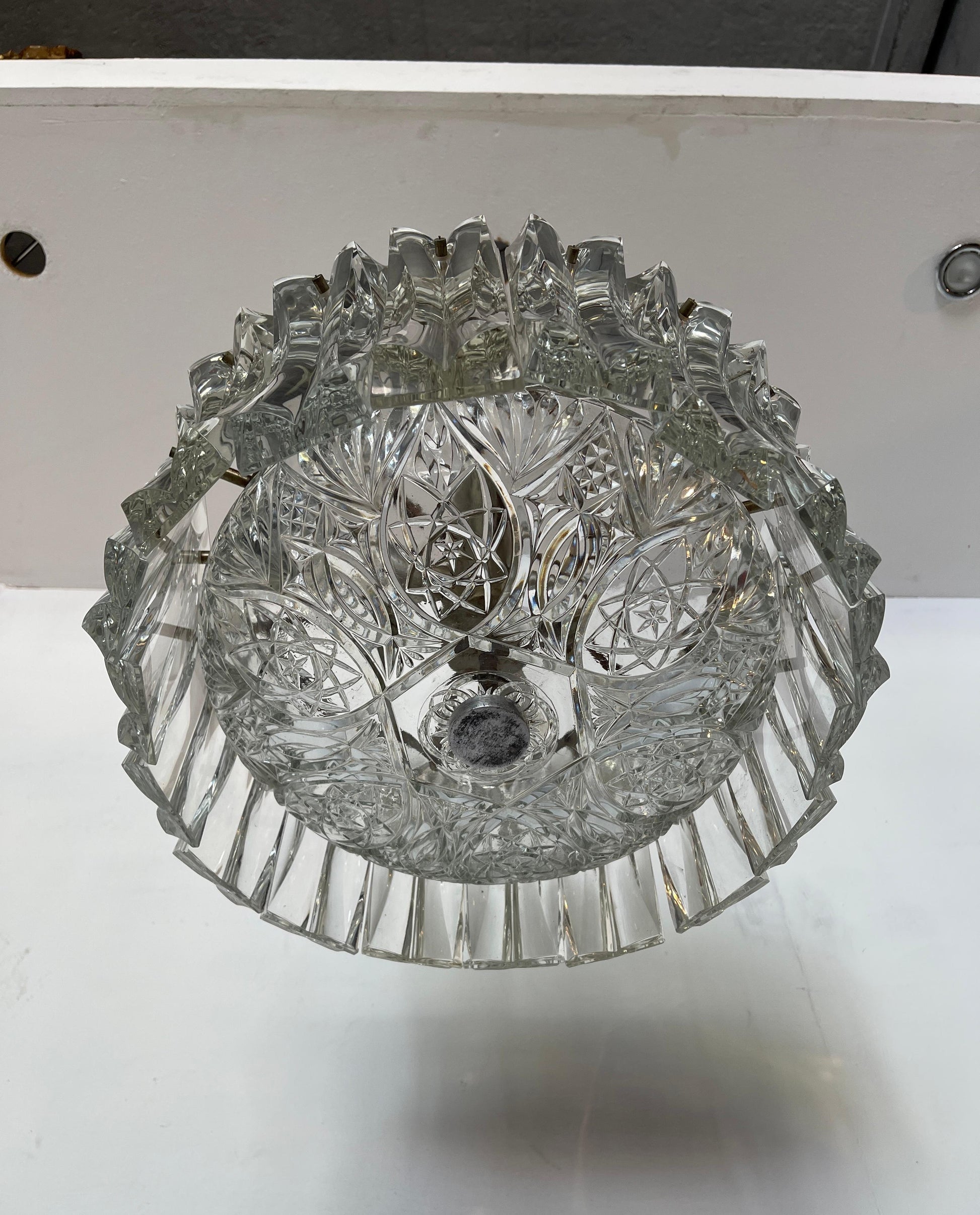 Lampadario a sospensione a 3 luce Murano stile Pablo Venini anni '60