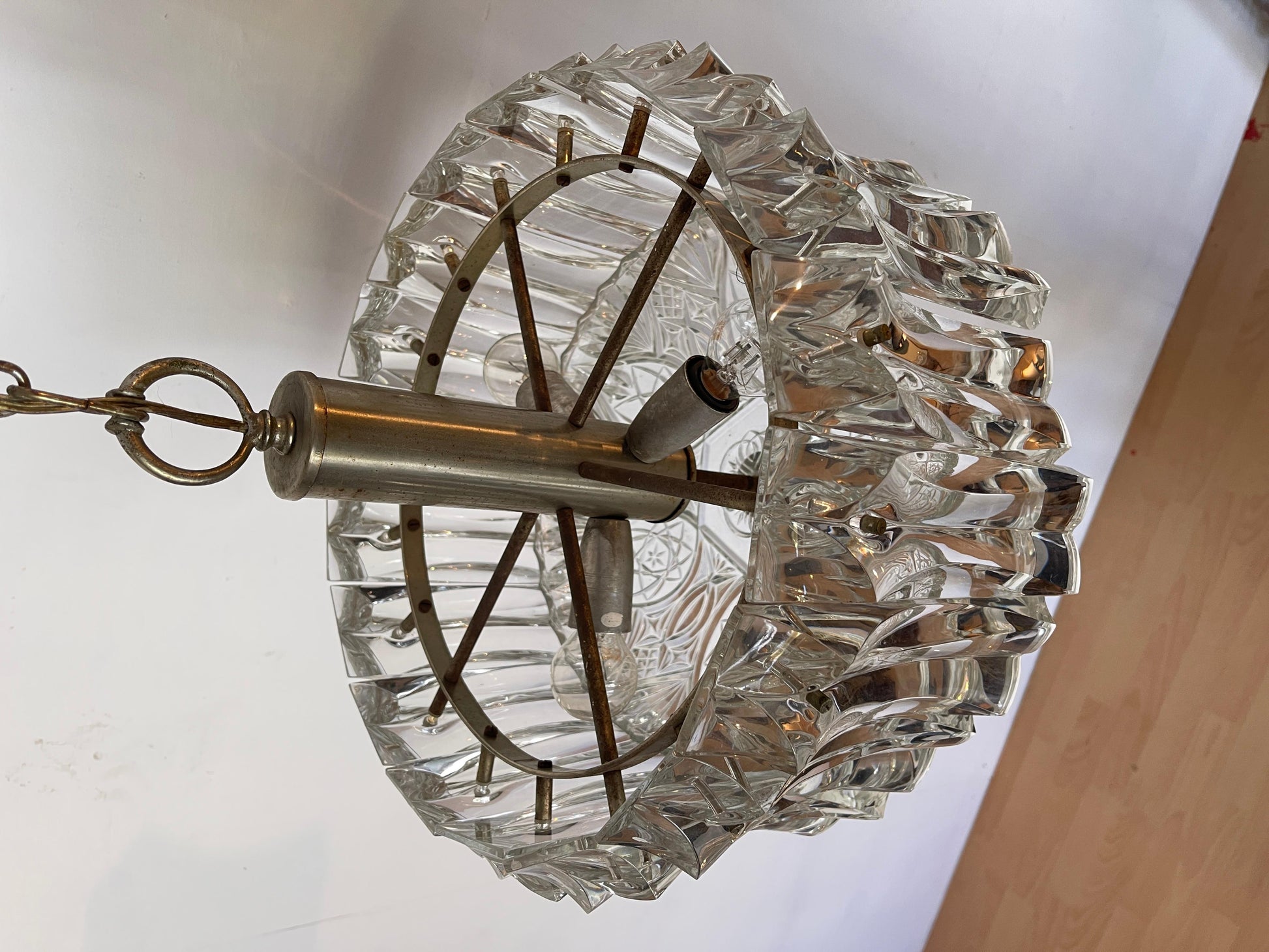 Lampadario a sospensione a 3 luce Murano stile Pablo Venini anni '60