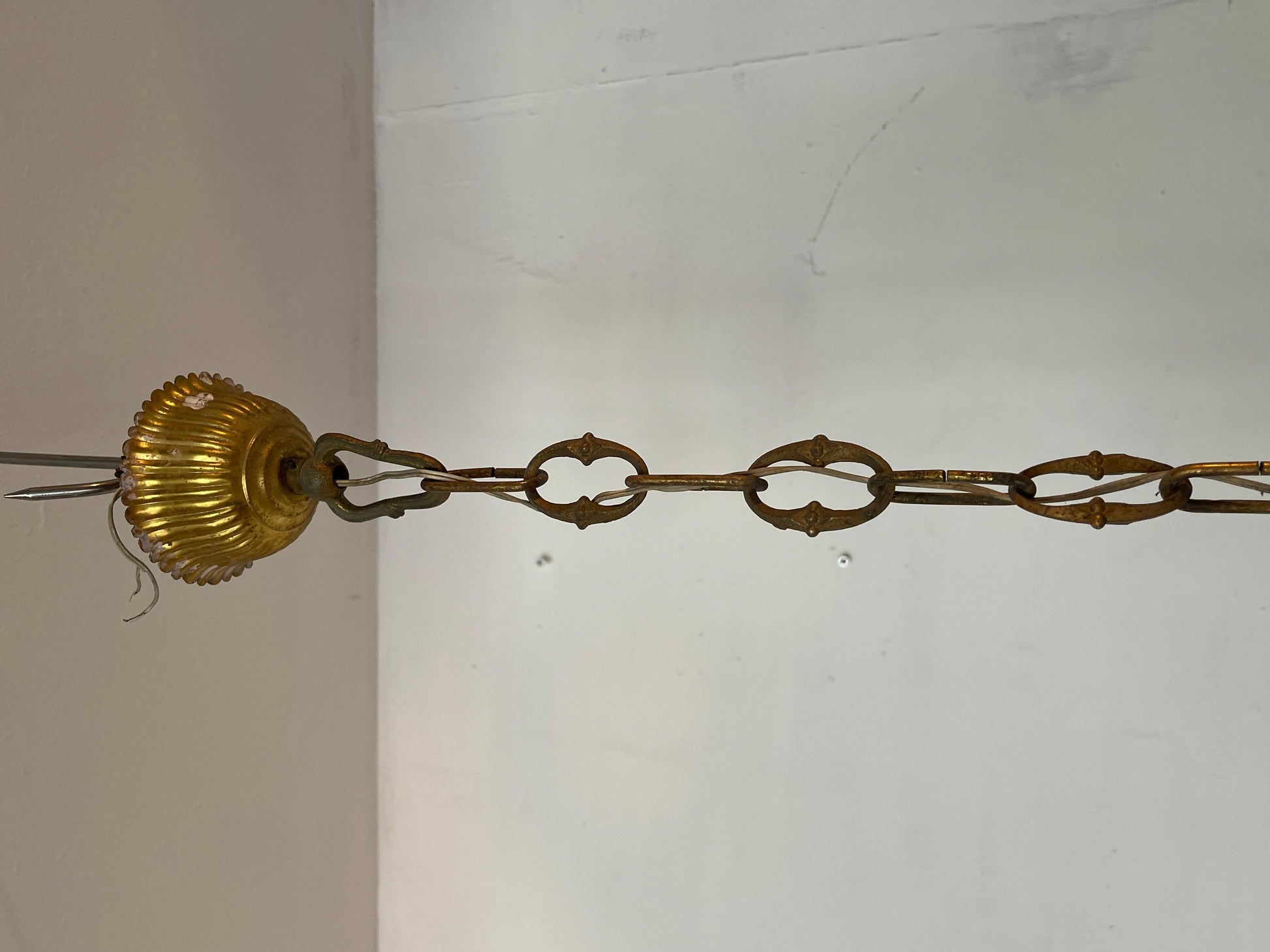 Lampadario in bronzo italiano in stile barocco '70