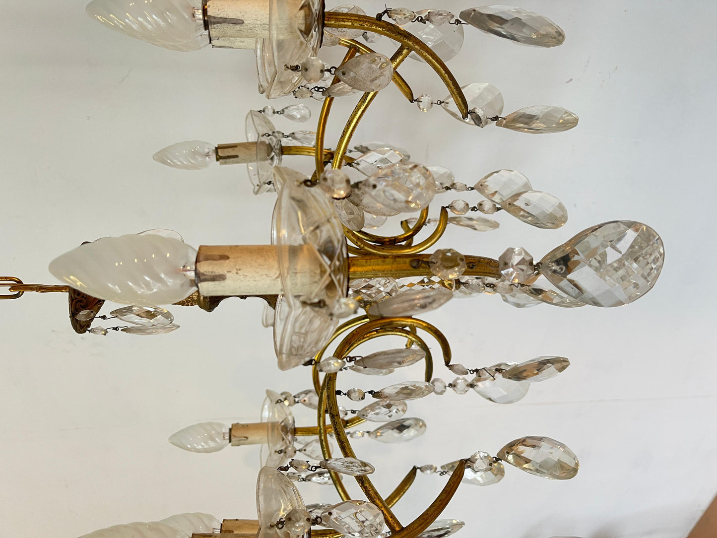 Lampadario in bronzo italiano in stile barocco '70