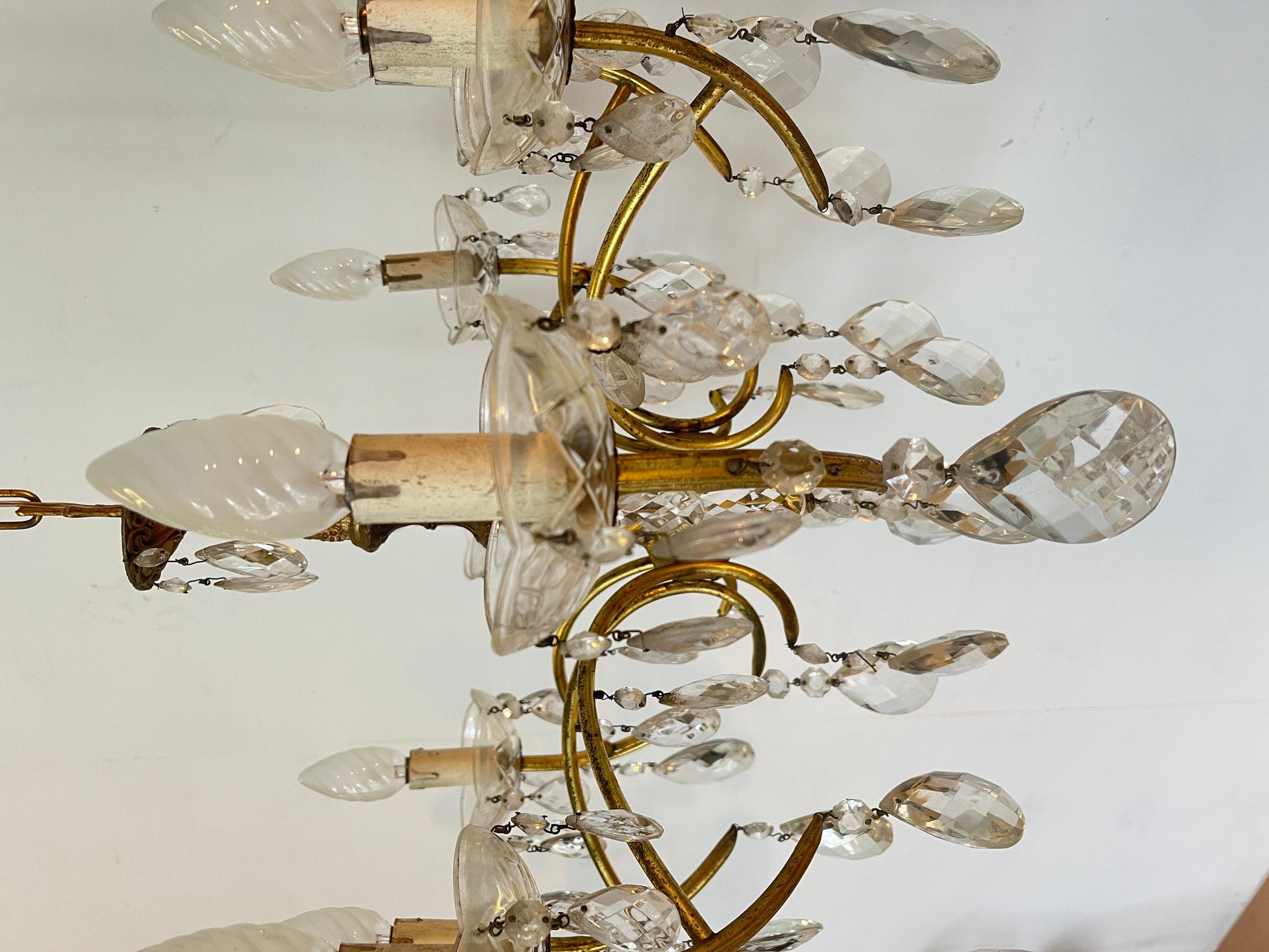 Lampadario in bronzo italiano in stile barocco '70