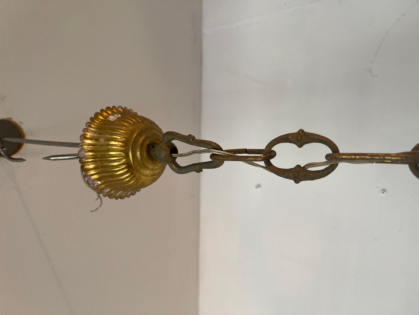 Lampadario in bronzo italiano in stile barocco '70